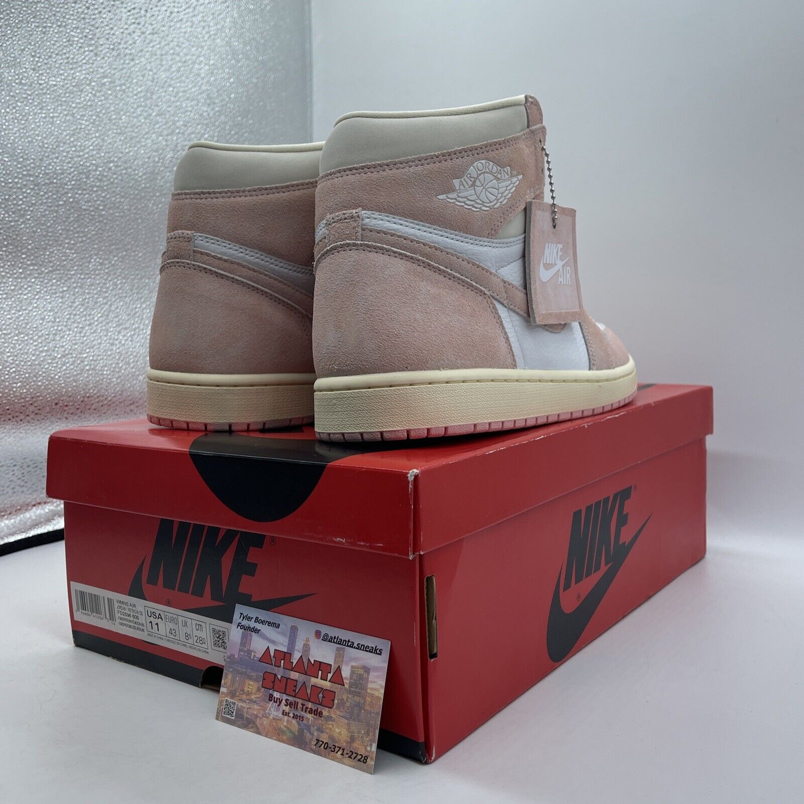 Size 11W - Air Jordan 1 Retro OG High Washed Pink Suede (FD2596-600)