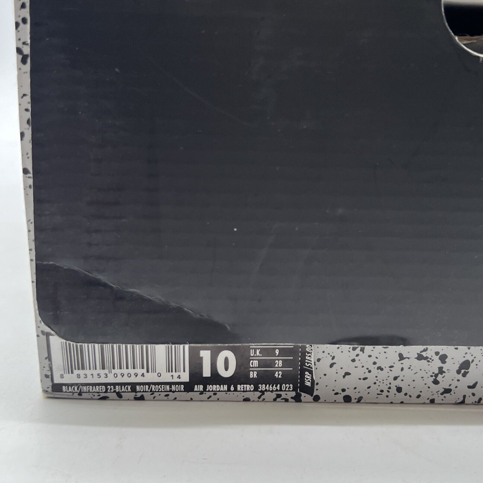 Size 10 - Air Jordan 6 Retro Infrared Black 2014 (384664-023)