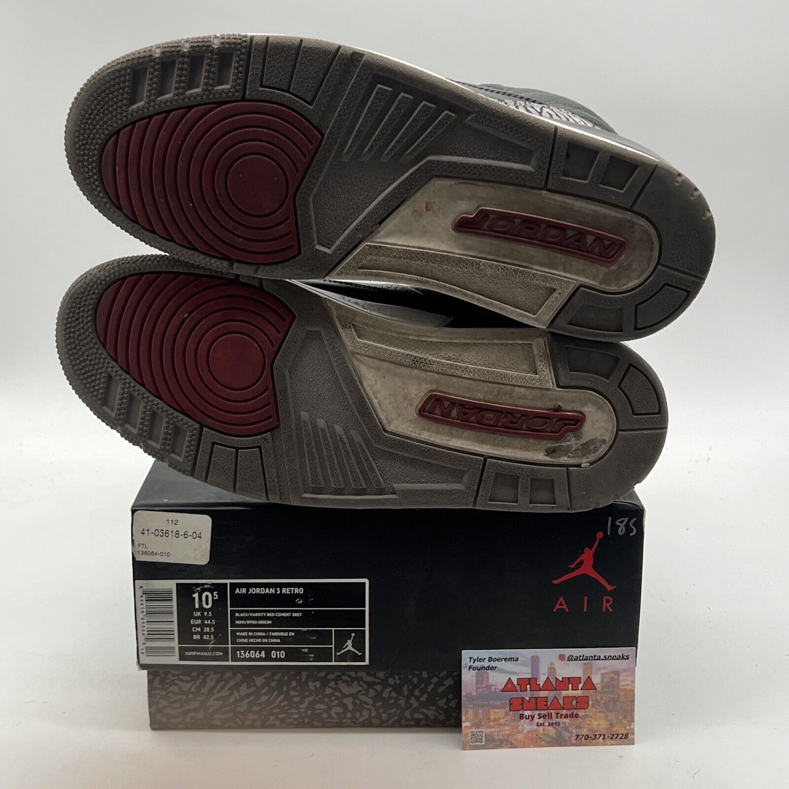 Size 10.5 - Jordan 3 Retro release 2011 (136064-010)