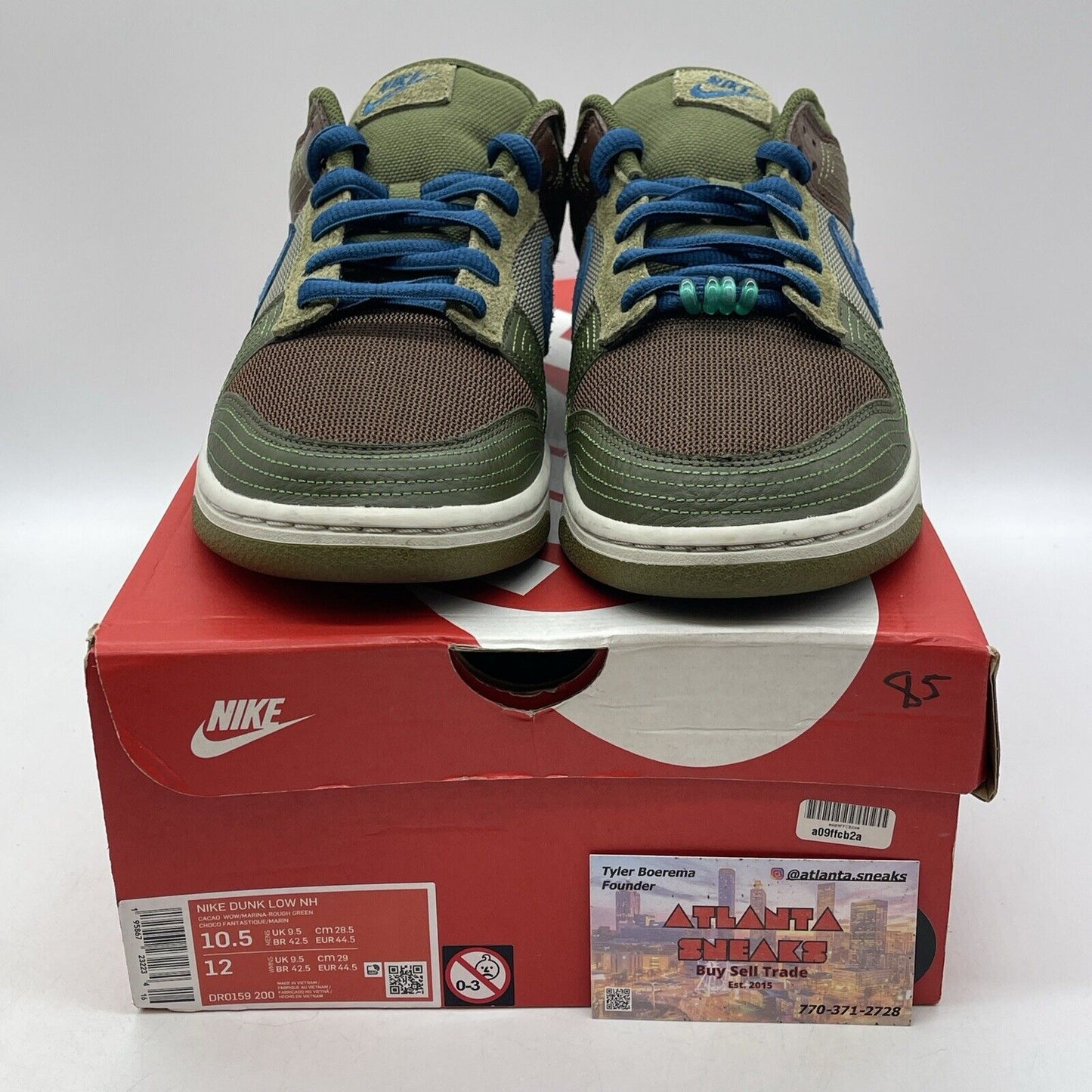 Size 10.5 - Nike Dunk NH Low Cacao Wow Green Blue Leather Suede (DR0159-200)