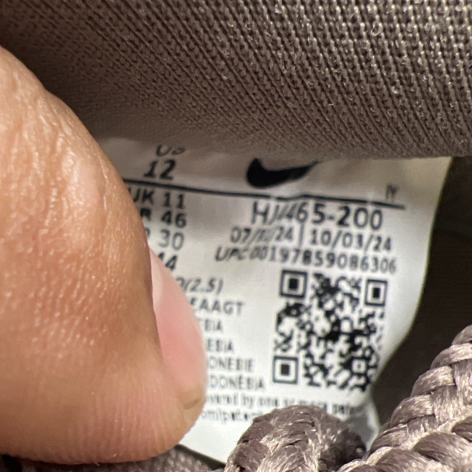 Size 12 - Nike Air Force 1 '07 LV8 Embroidered Swoosh - Mink Brown (HJ4465-200)