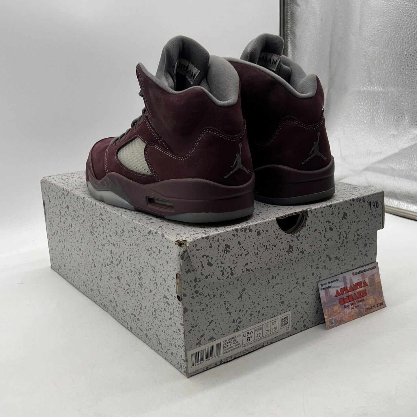 Size 8.5 - Air Jordan 5 Retro SE 2023 Burgundy Grey Suede (DZ4131-600)