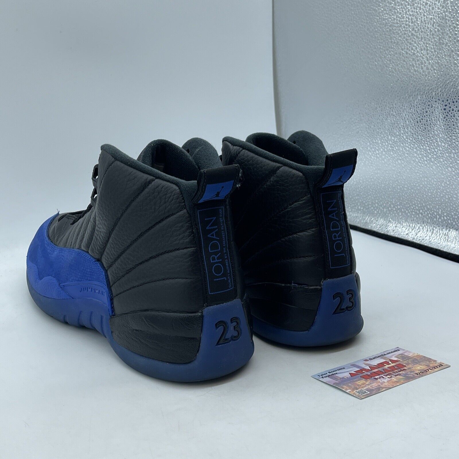 Size 12 - Air Jordan 12 Retro Game Royal Black Blue Leather (130690-014)