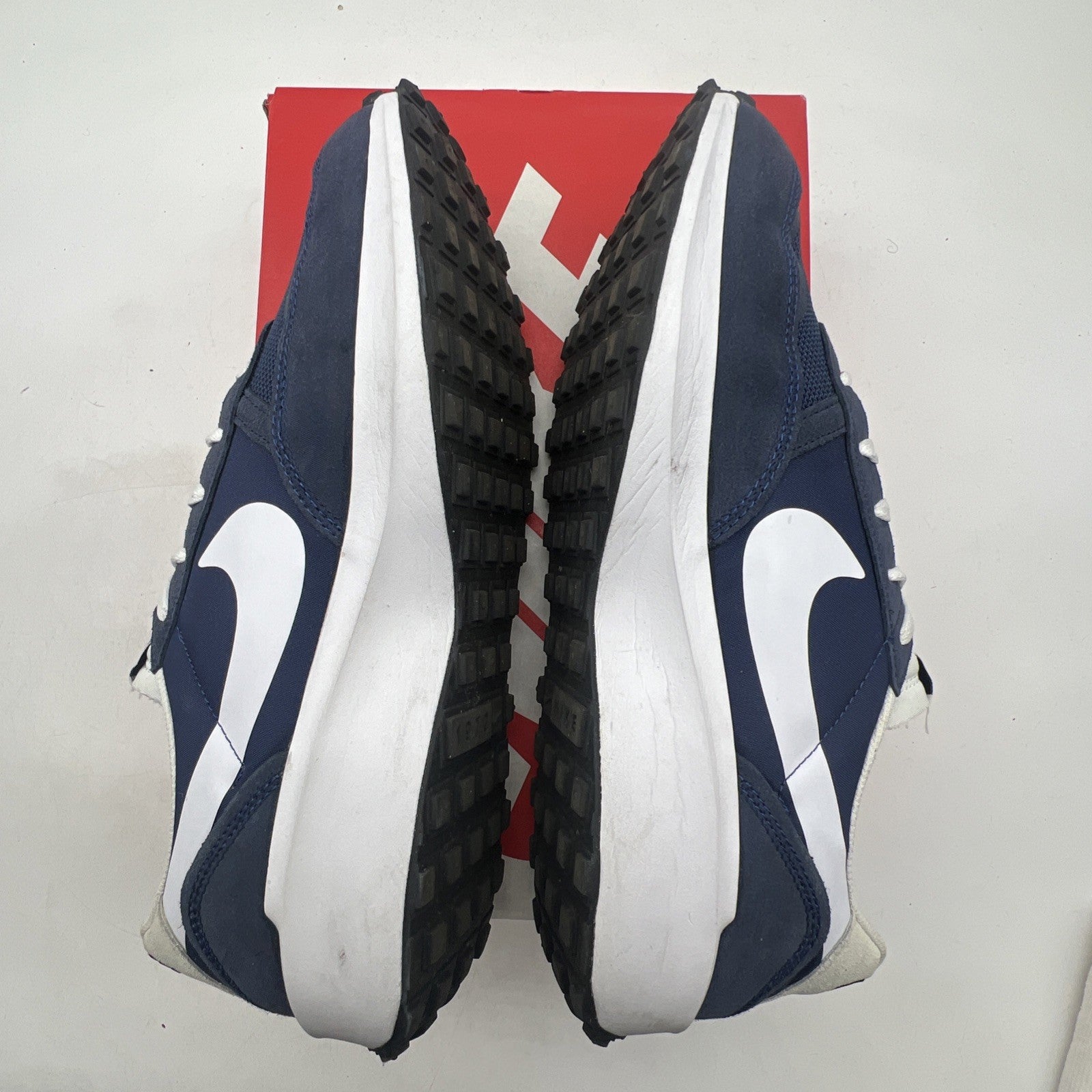 Size 12 - Nike Waffle NAV Shoes Casual Navy Blue White (FJ4195-400)