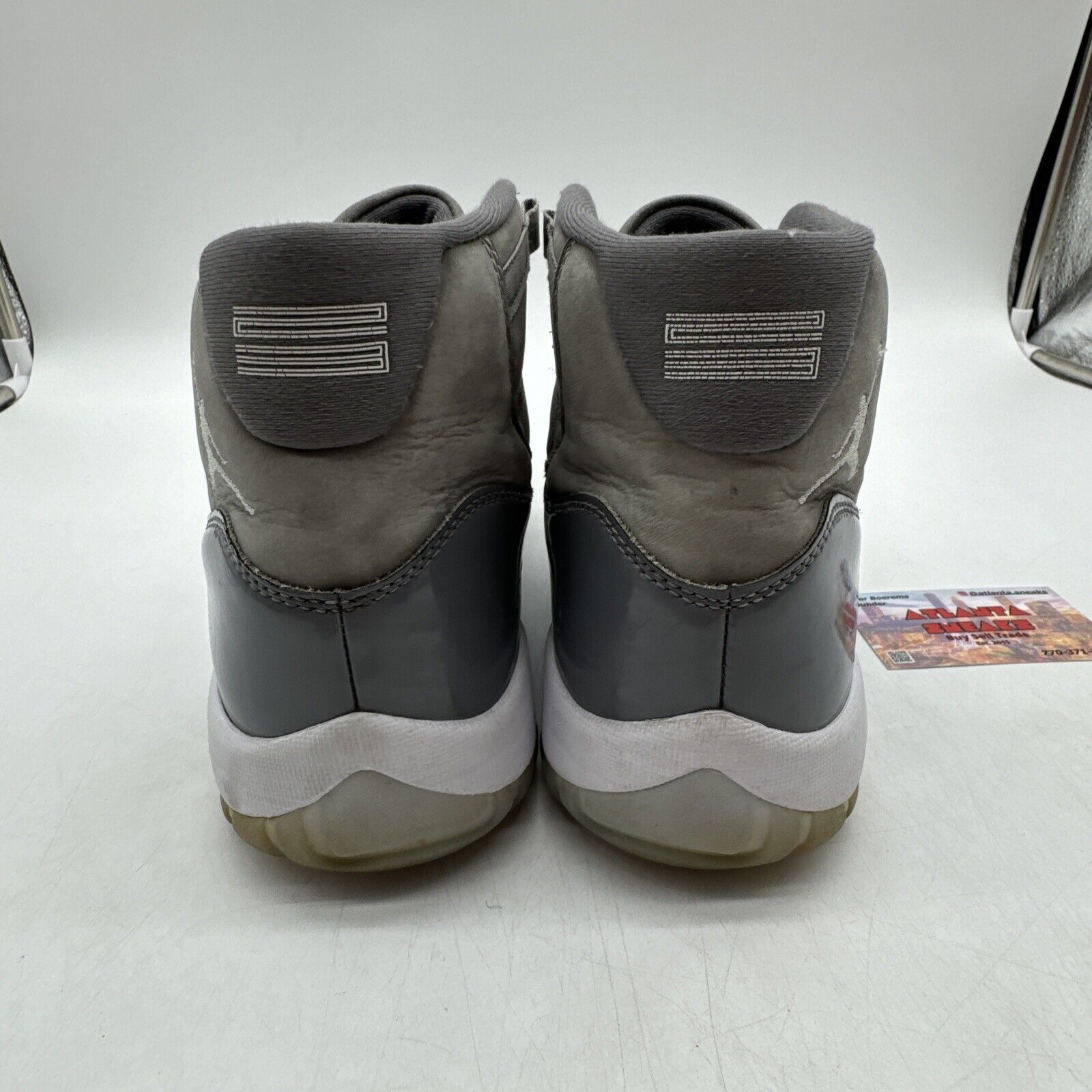 Size 10.5 - Jordan 11 Retro High Cool Grey Patent Smooth Suede Ice Sole