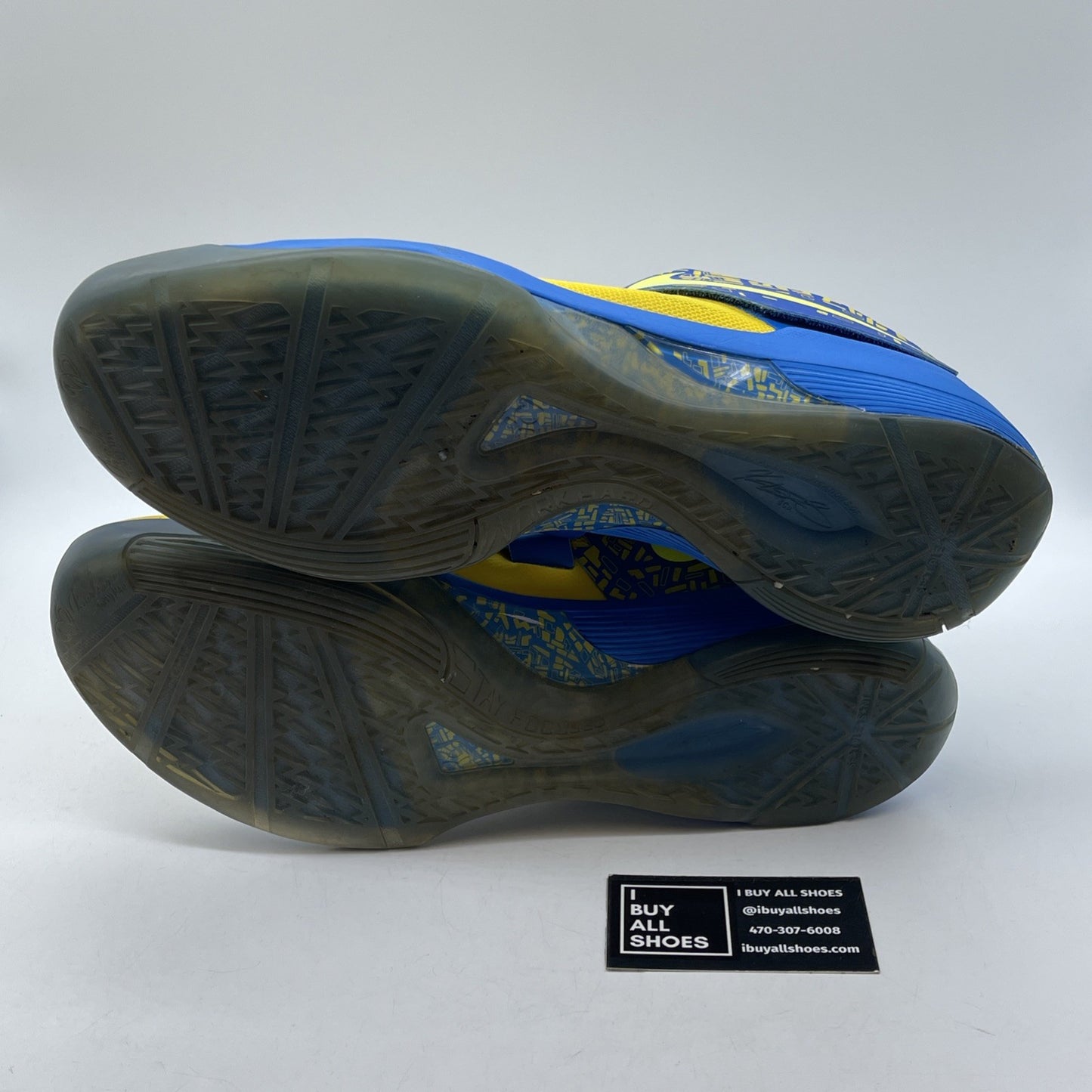Size 13 - Nike Zoom KD 4 2012 Scoring Title Yellow Blue Leather (473679-703)