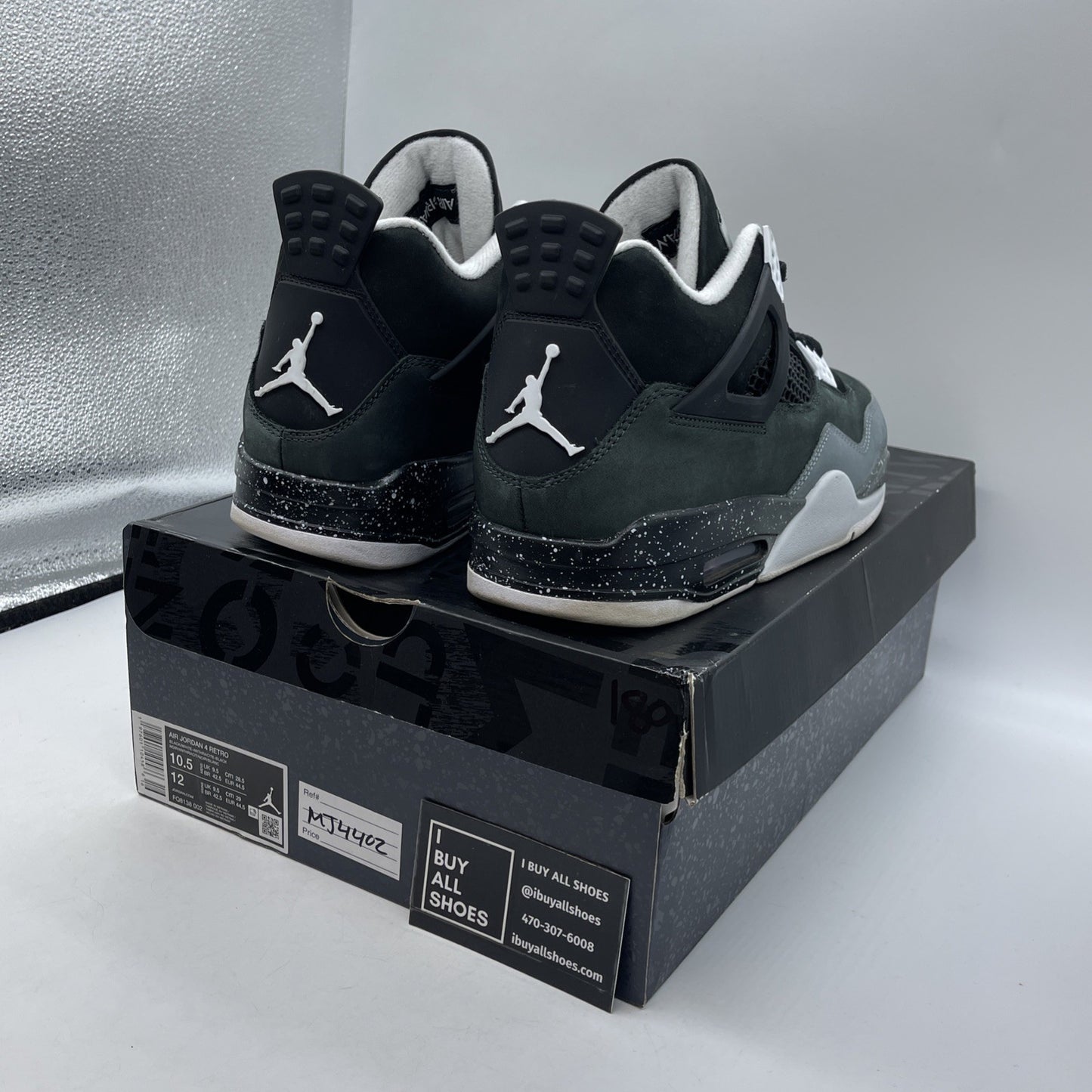 Size 10.5 - Air Jordan 4 Retro 2024 Fear Grey Black Suede (FQ8138-002)