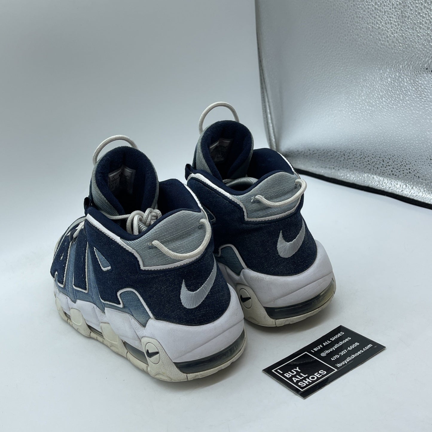 Size 10.5 - Nike Air More Uptempo 96 Denim Blue White Suede (CJ6125-100)