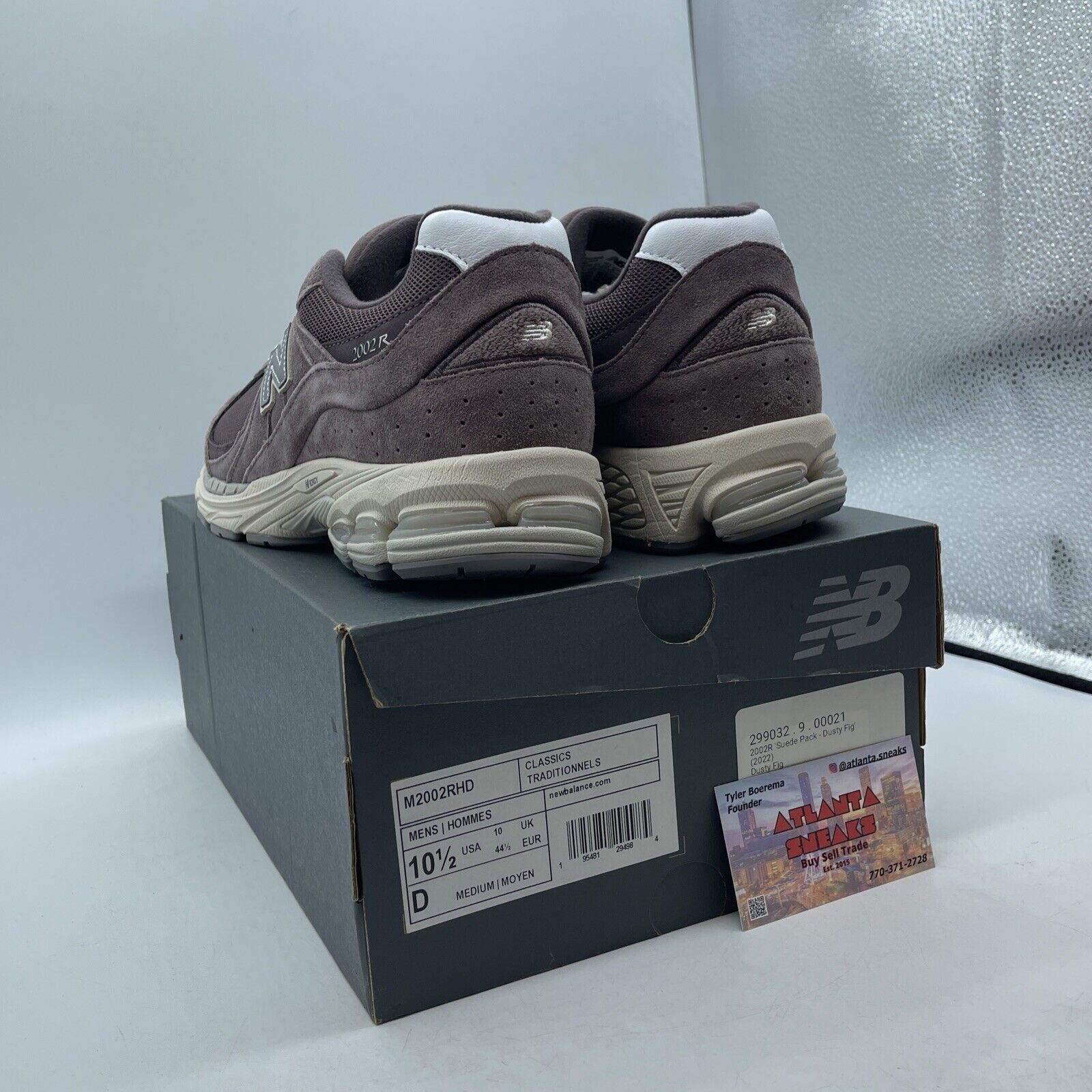 Size 10.5 - New Balance 2002R Suede Pack - Dusty Fig Grey White (M2002RHD)