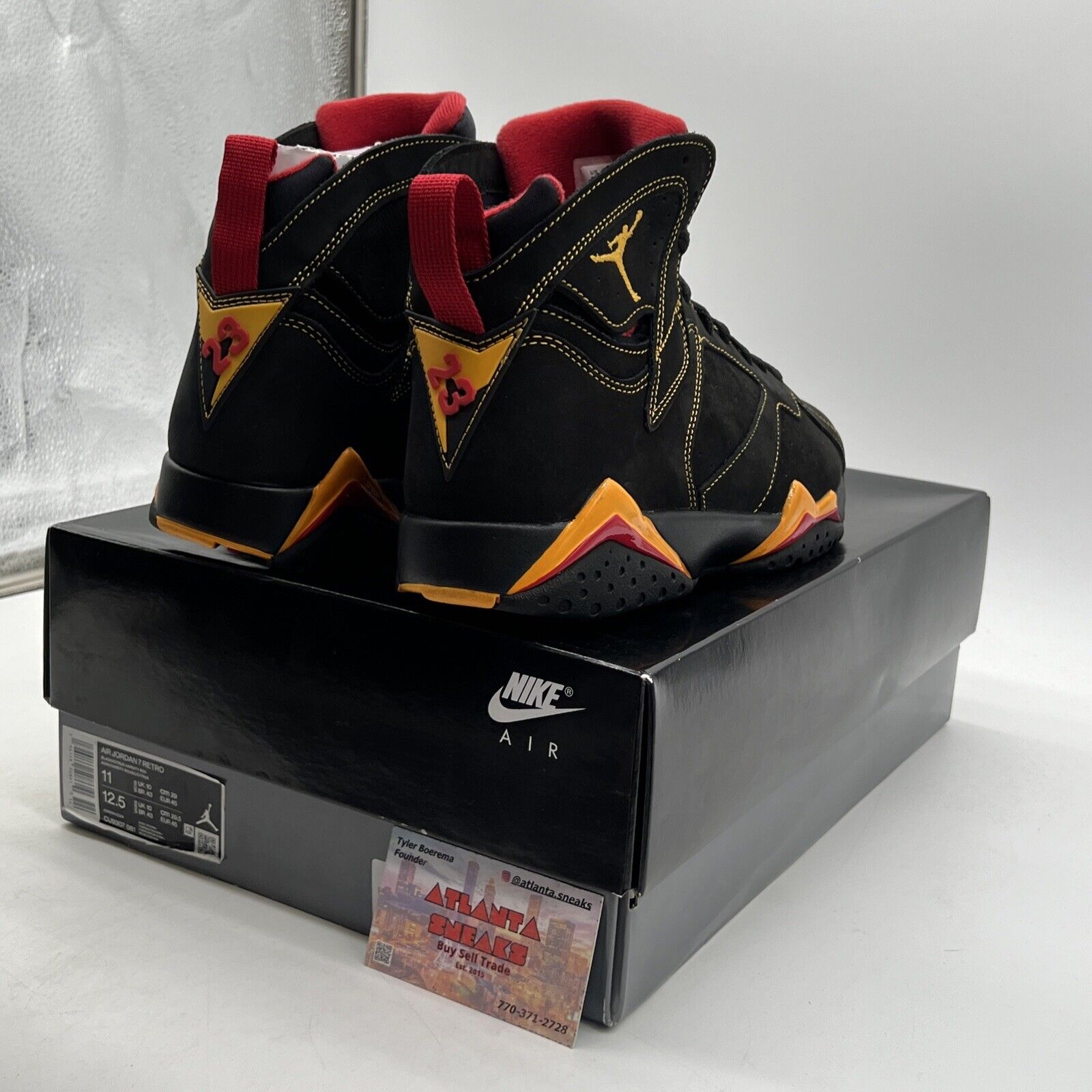 Size 11 - Jordan 7 Retro Citrus Red Yellow Suede Black (CU9307-081)