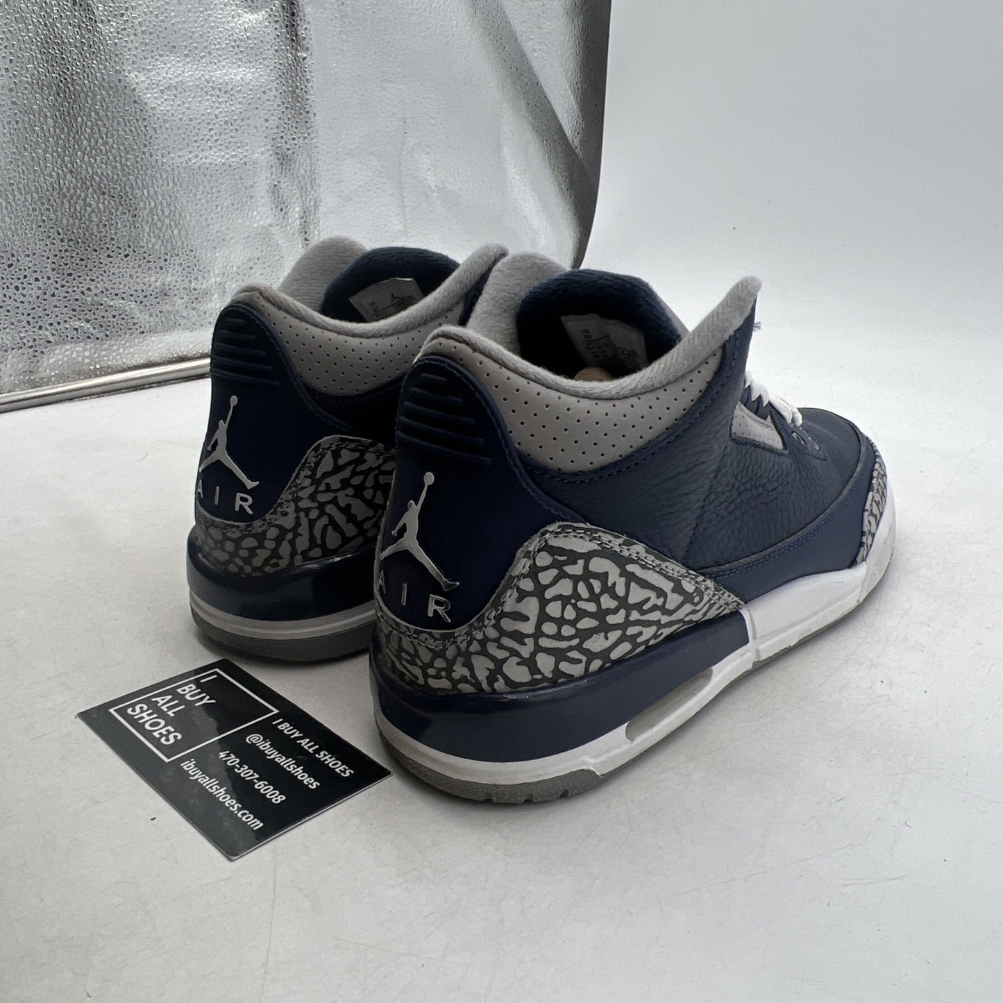 Size 6Y - Air Jordan 3 Retro "Georgetown" Midnight Navy/Cement (398614-401)