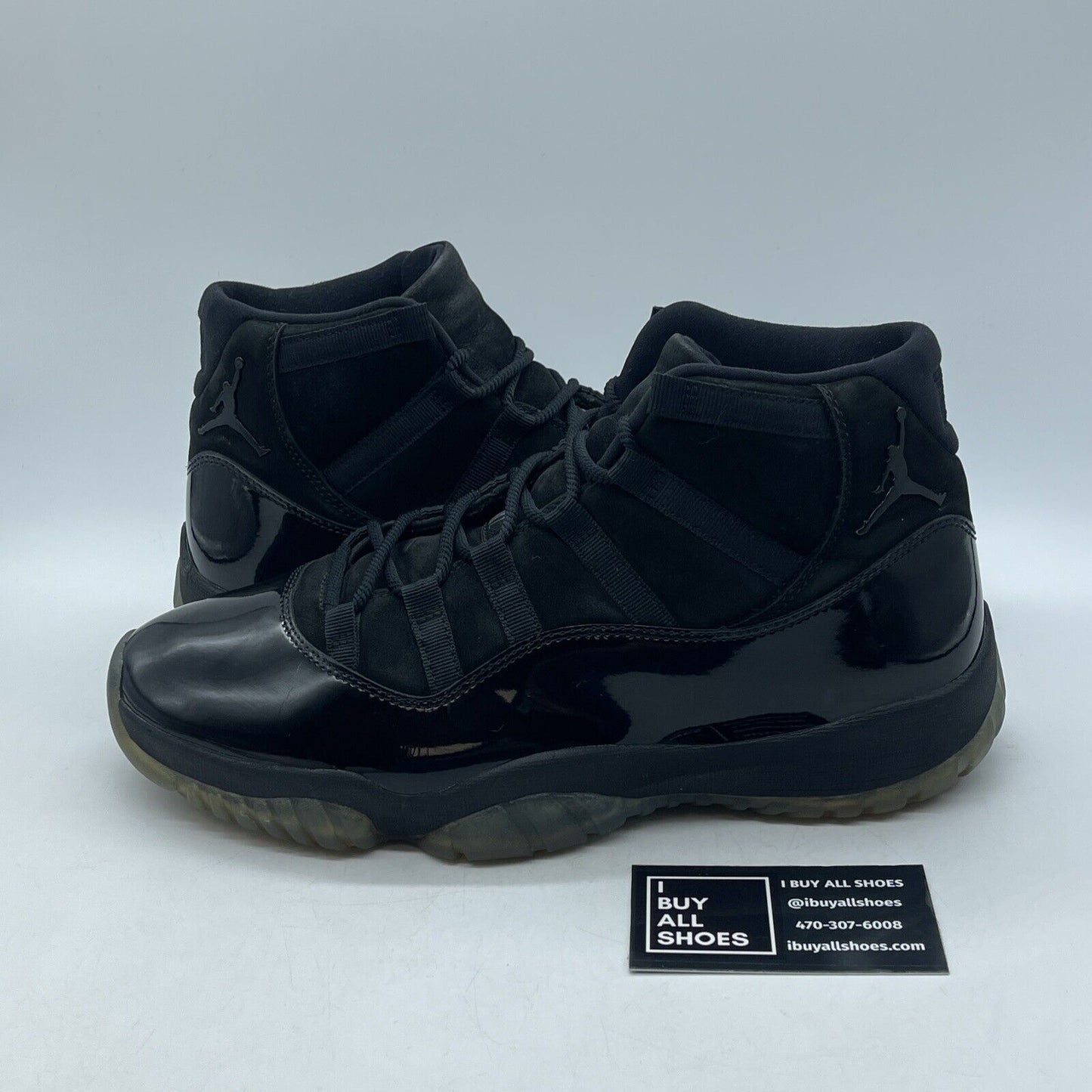 Size 10 - Jordan 11 Retro Cap and Gown Black Suede Leather (378037-005)