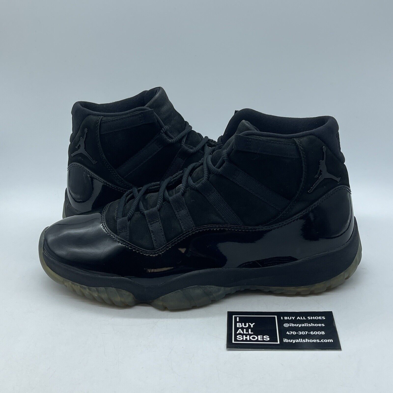 Size 10 - Jordan 11 Retro Cap and Gown Black Suede Leather (378037-005)