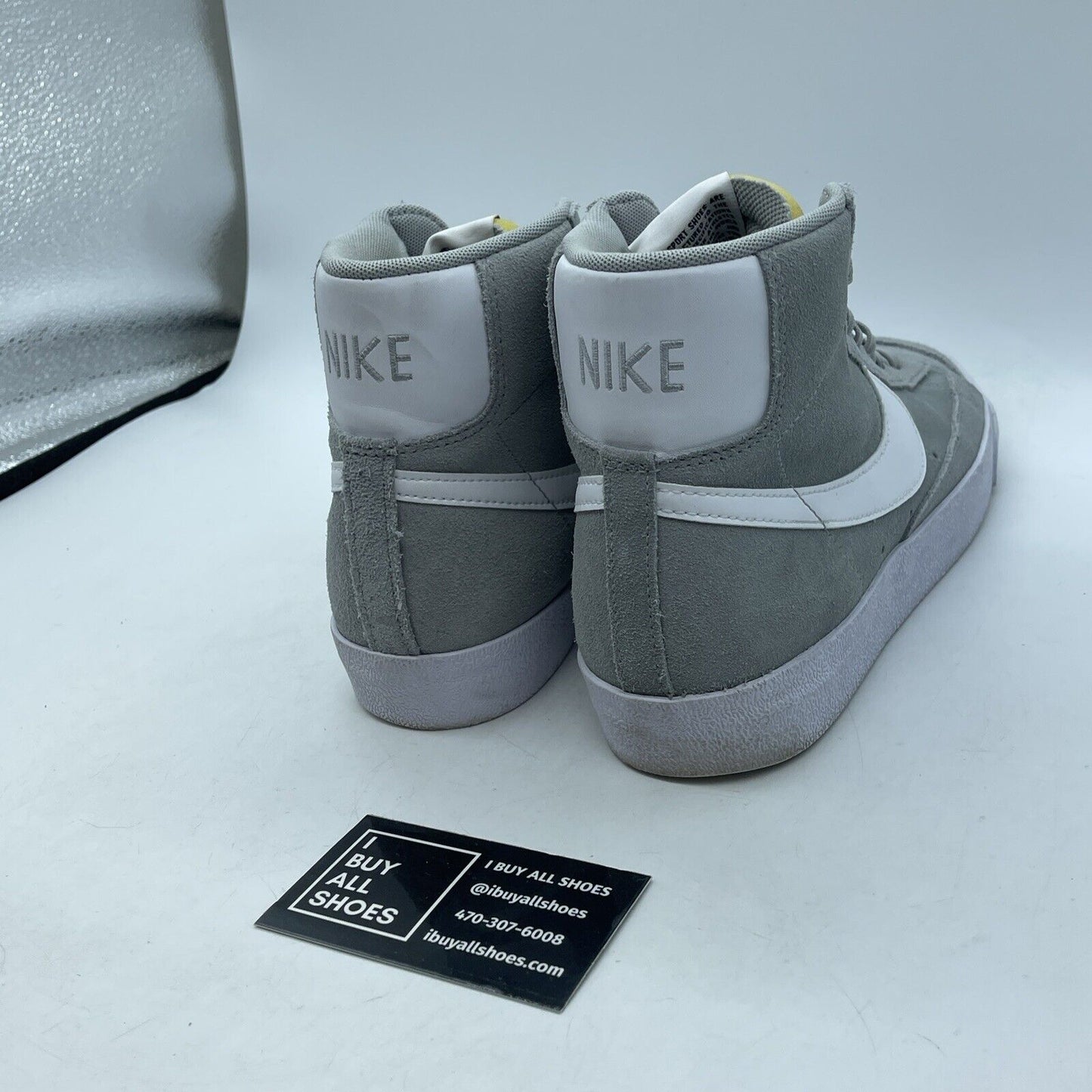 Size 8 - Nike Blazer '77 Suede Mid Light Smoke Grey White Suede (CI1172-004)