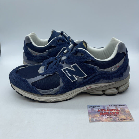 Size 12 - New Balance 2002R Protection Pack - Navy White Suede (M2002RDK)