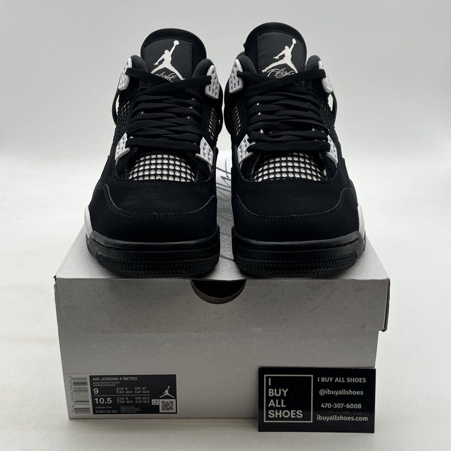 Size 9 - Air Jordan 4 Retro White Thunder (FQ8138-001)