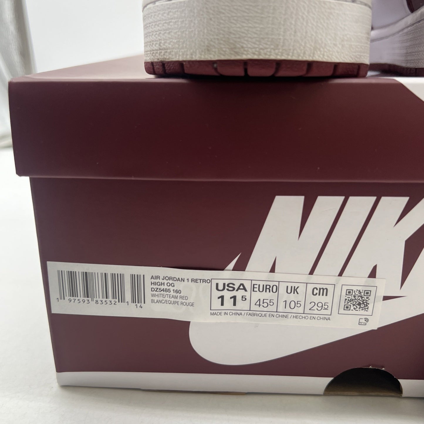Size 11.5 - Air Jordan 1 Retro OG High Artisanal Red (DZ5485-160)