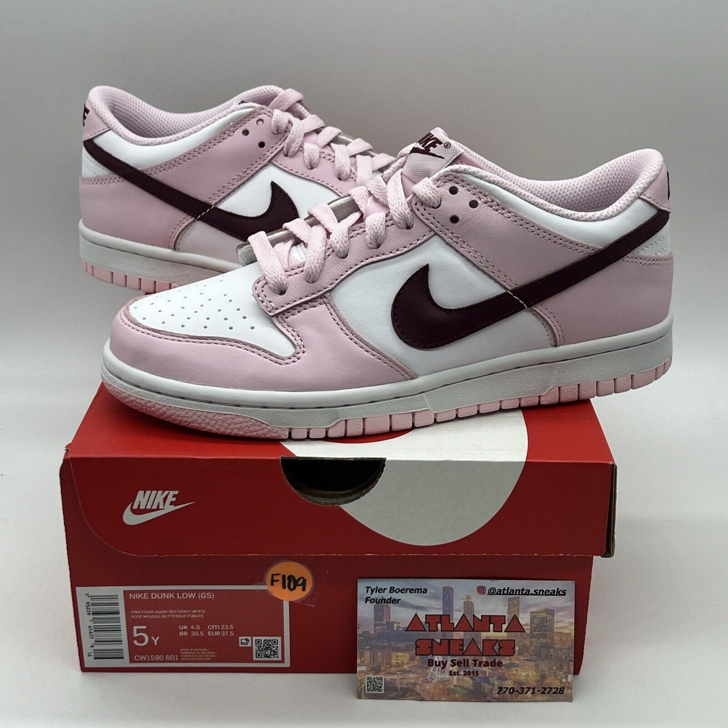 Size 5Y GS Dunk Low GS ‘Pink Foam’ Brand New Og All