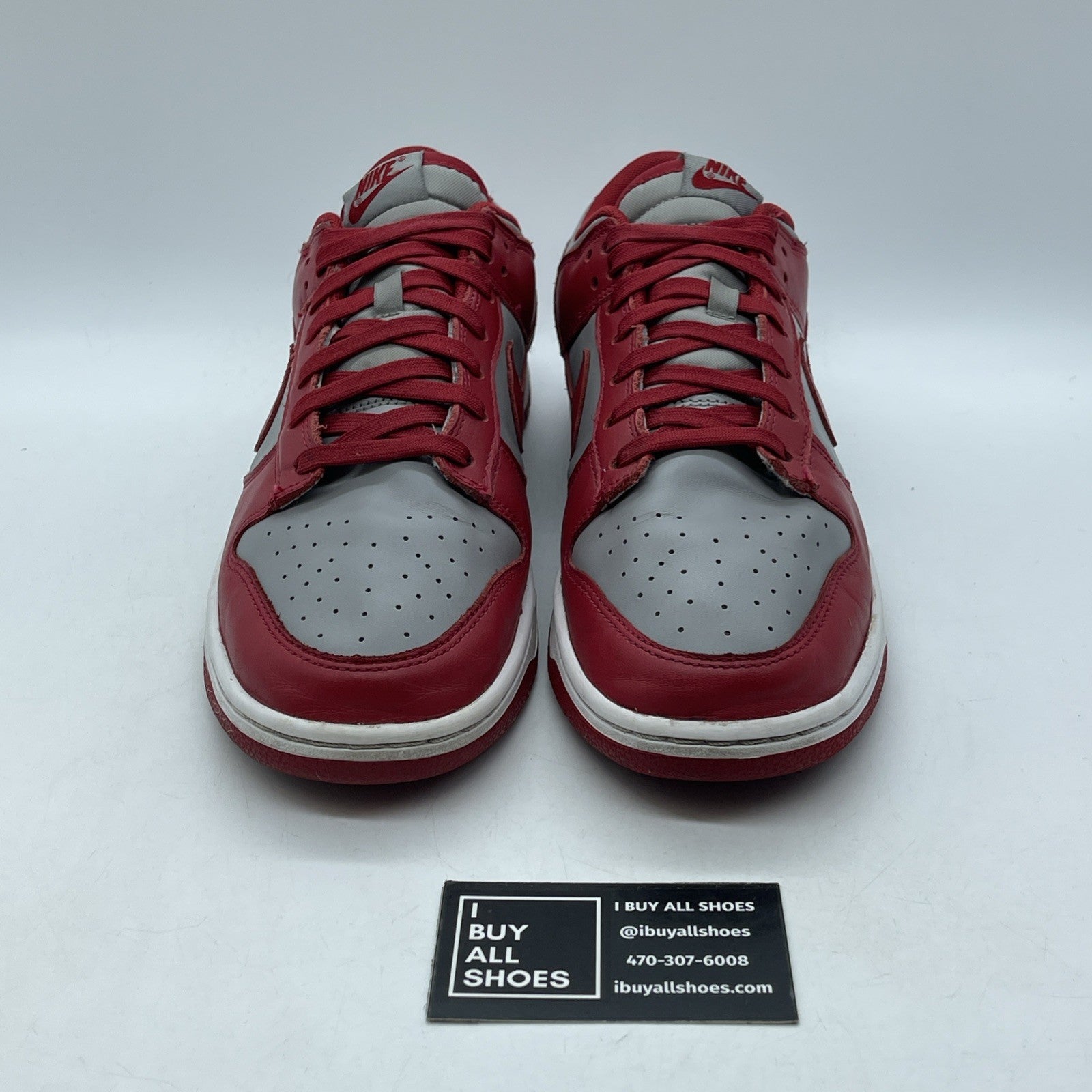 Size 10.5 - Nike Dunk Low SP UNLV 2021 Red Grey Leather (DD1391-002