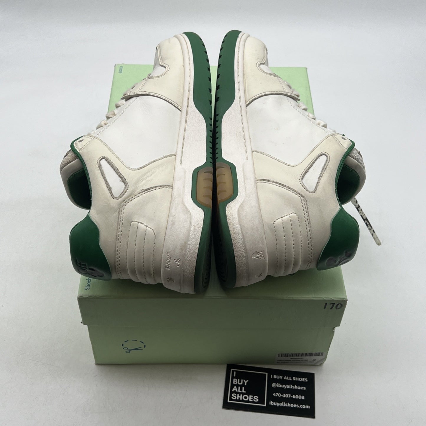 Size 42 - Off-White Virgil Out Of Office OOO White/Green Sneakers
