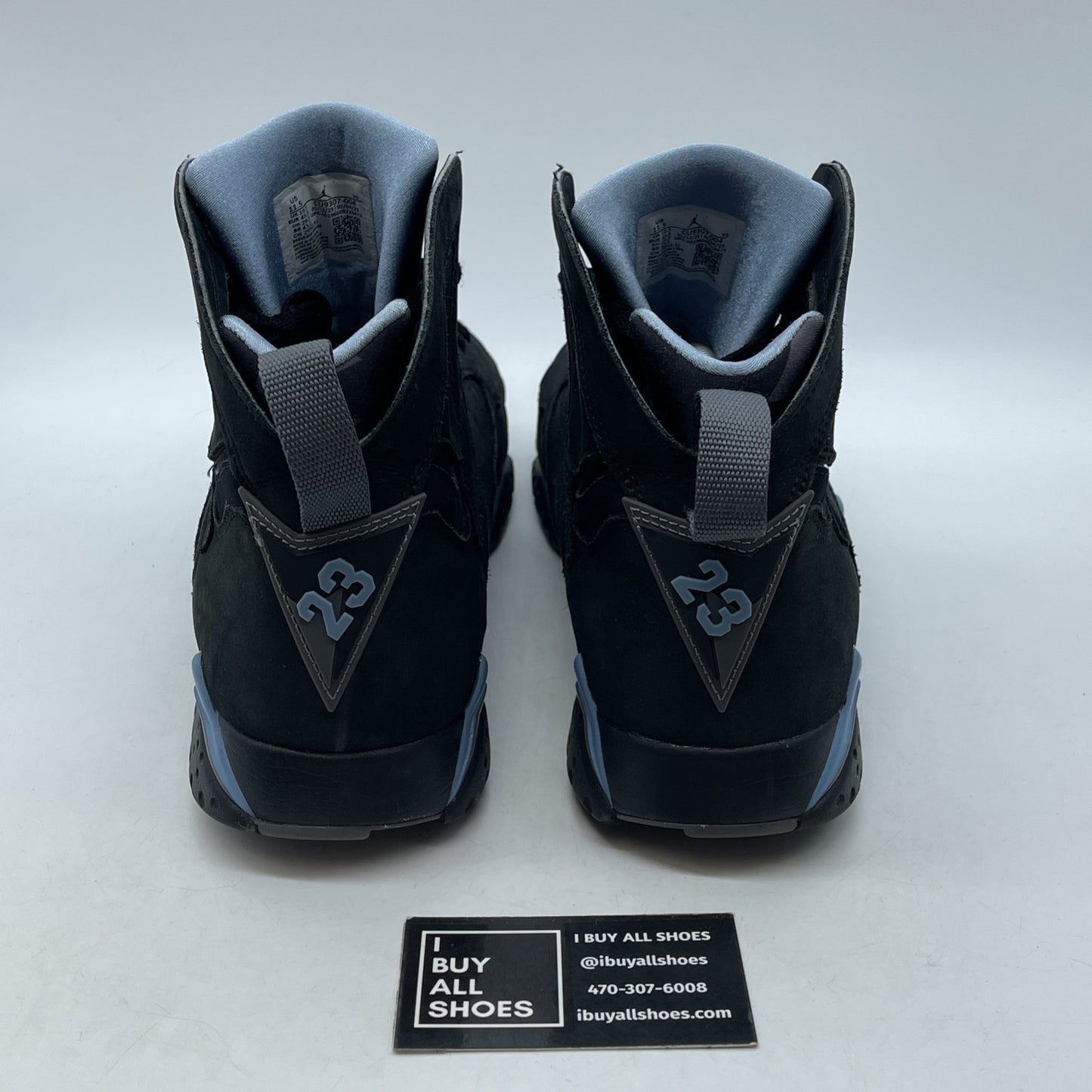Size 11.5 - Air Jordan 7 Retro 2023 Chambray Black Blue Suede (CU9307-004)
