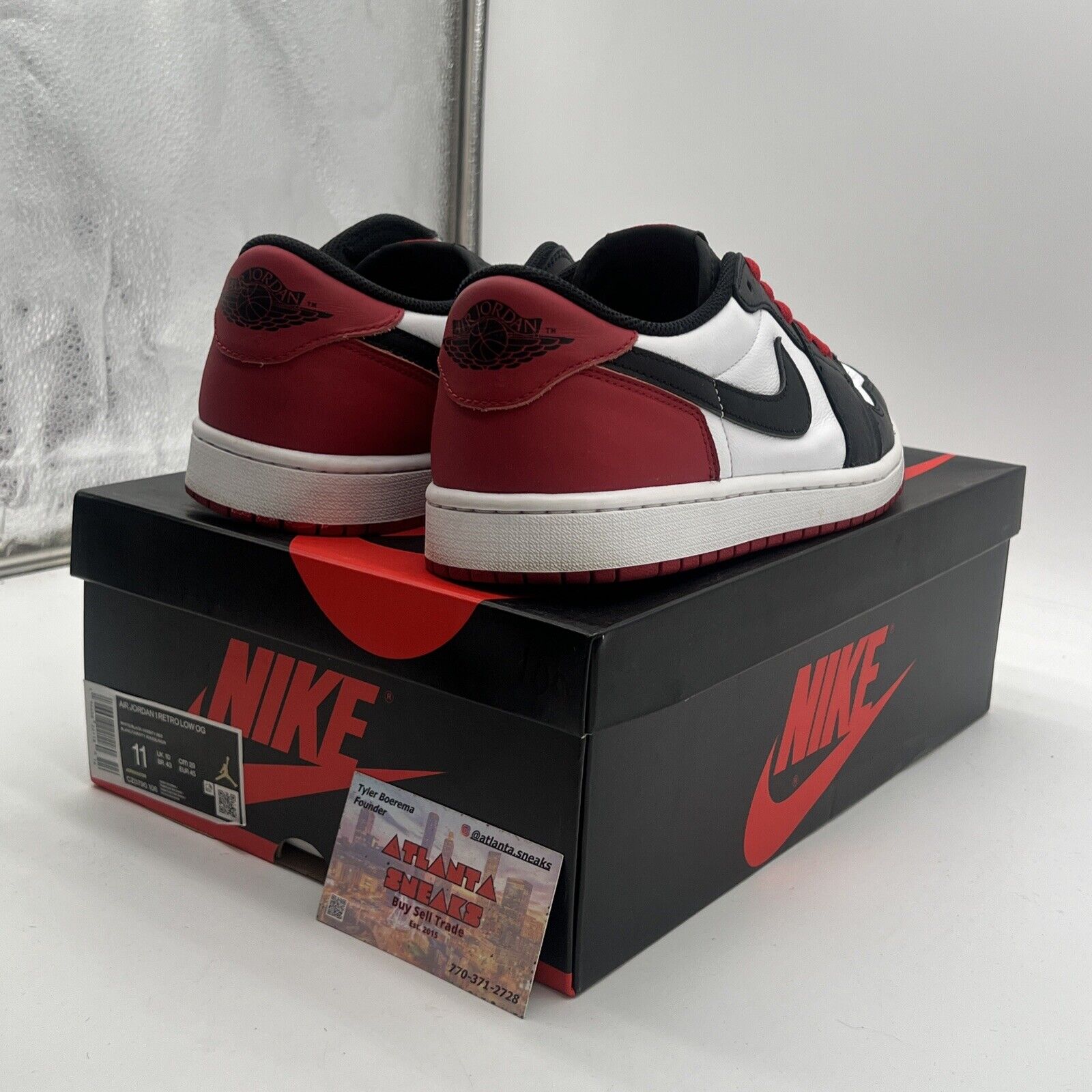 Size 11 - Air Jordan 1 Retro OG Low Black Toe (CZ0790-106)