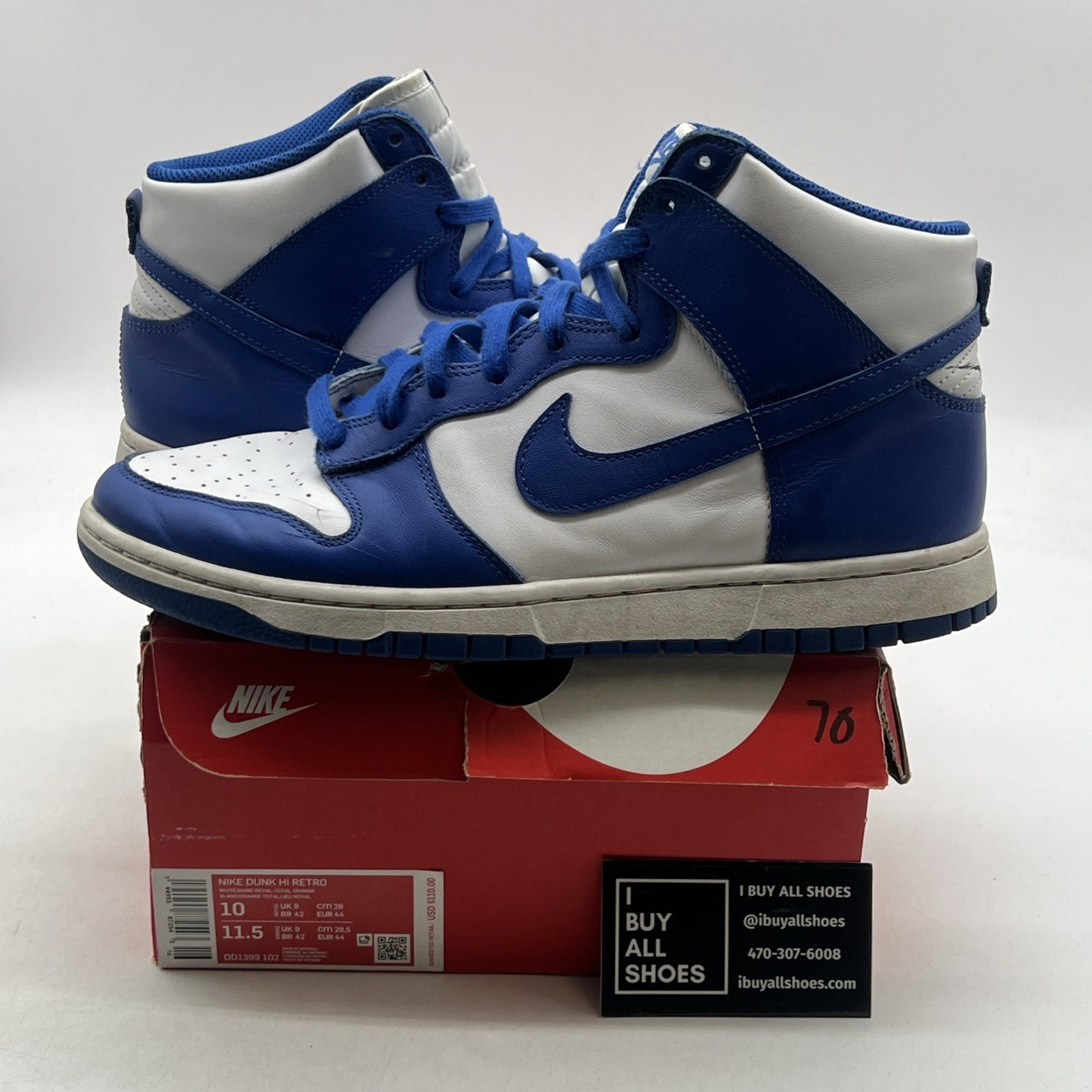 Size 10 - Nike Dunk 2021 High Kentucky (DD1399-102)