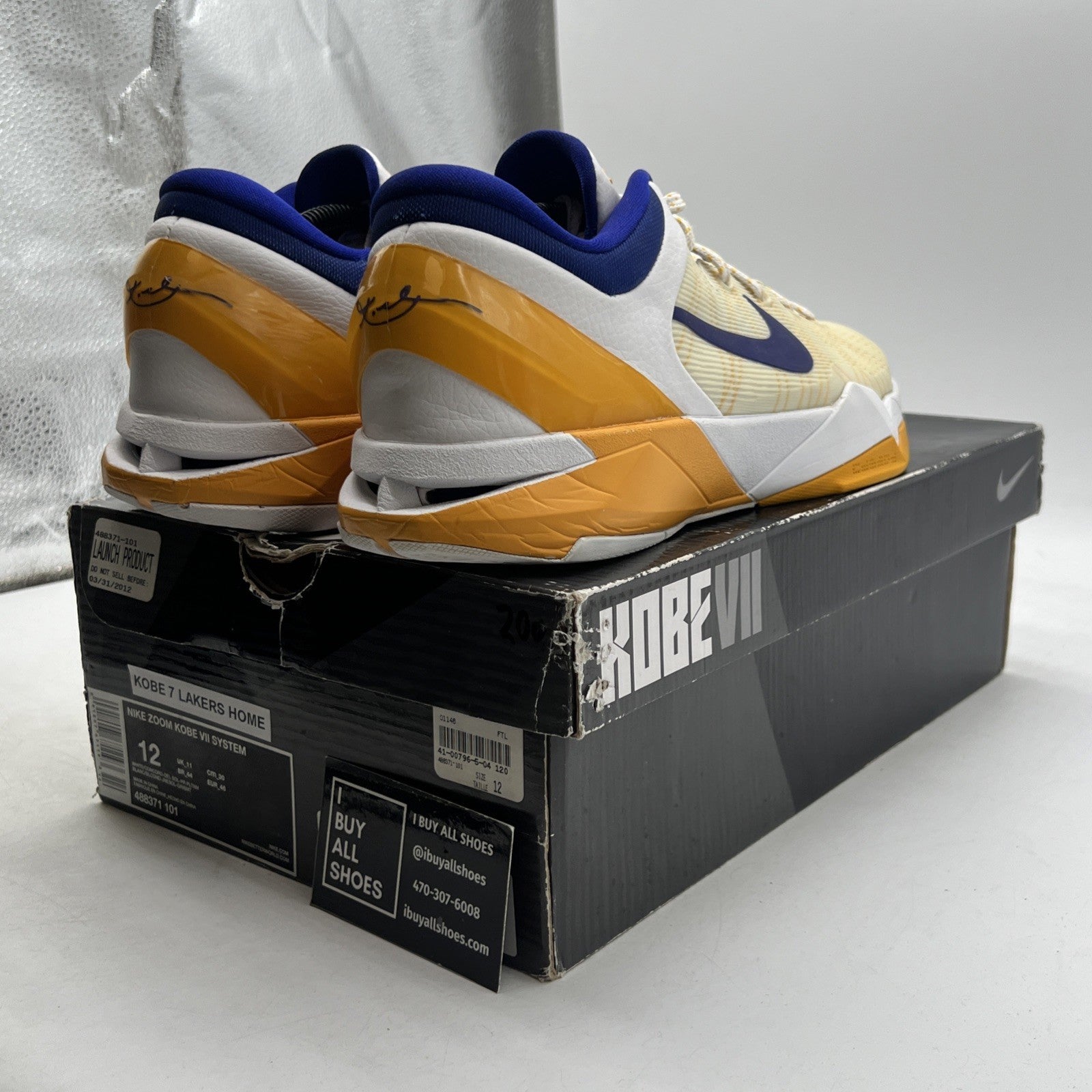 Size 12 - Nike Zoom Kobe 7 System Lakers (488371-101)