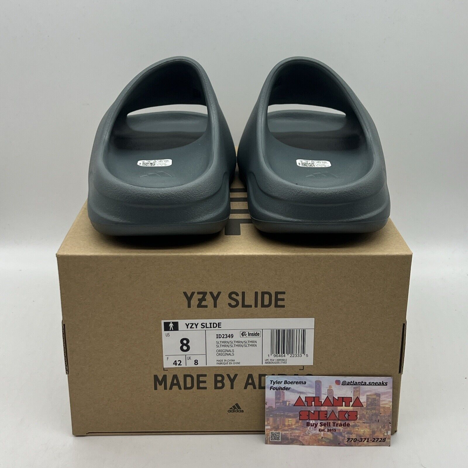 Size 8 - Yeezy Slide - Grey - Slate Marine - ID2349 - YZY Slide Og All