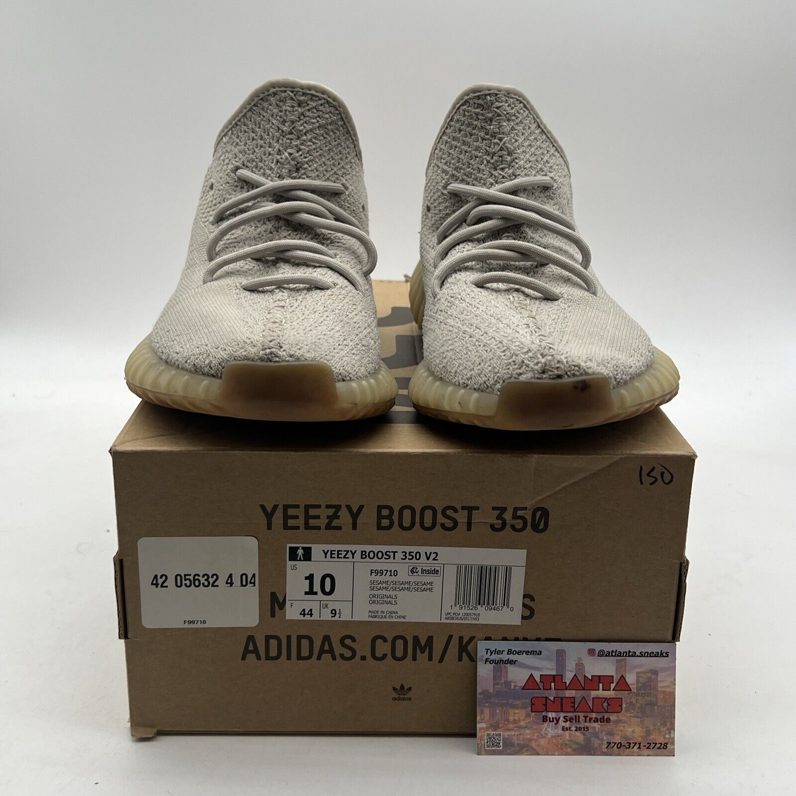 Size 10 - adidas Yeezy Boost 350 V2 Low Sesame (F99710)