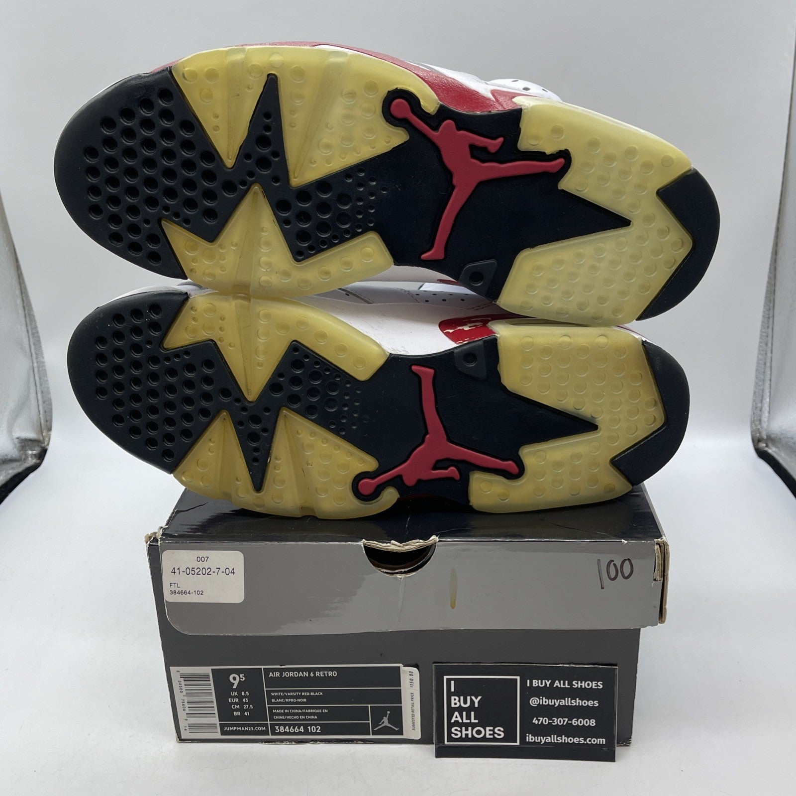 Size 9.5 - Air Jordan 6 Retro Bulls (384664-102)