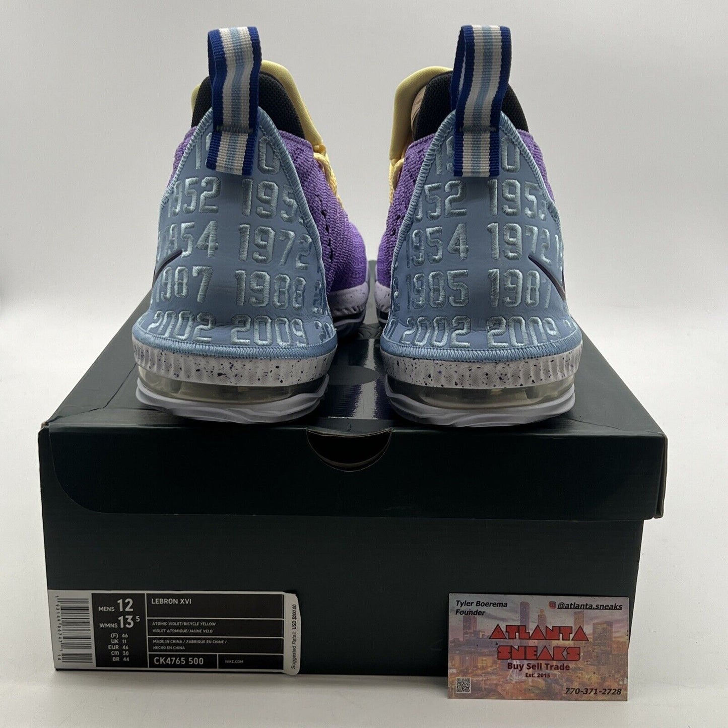 Size 12 - Nike LeBron 16 Lakers Heritage (CK4765-500)