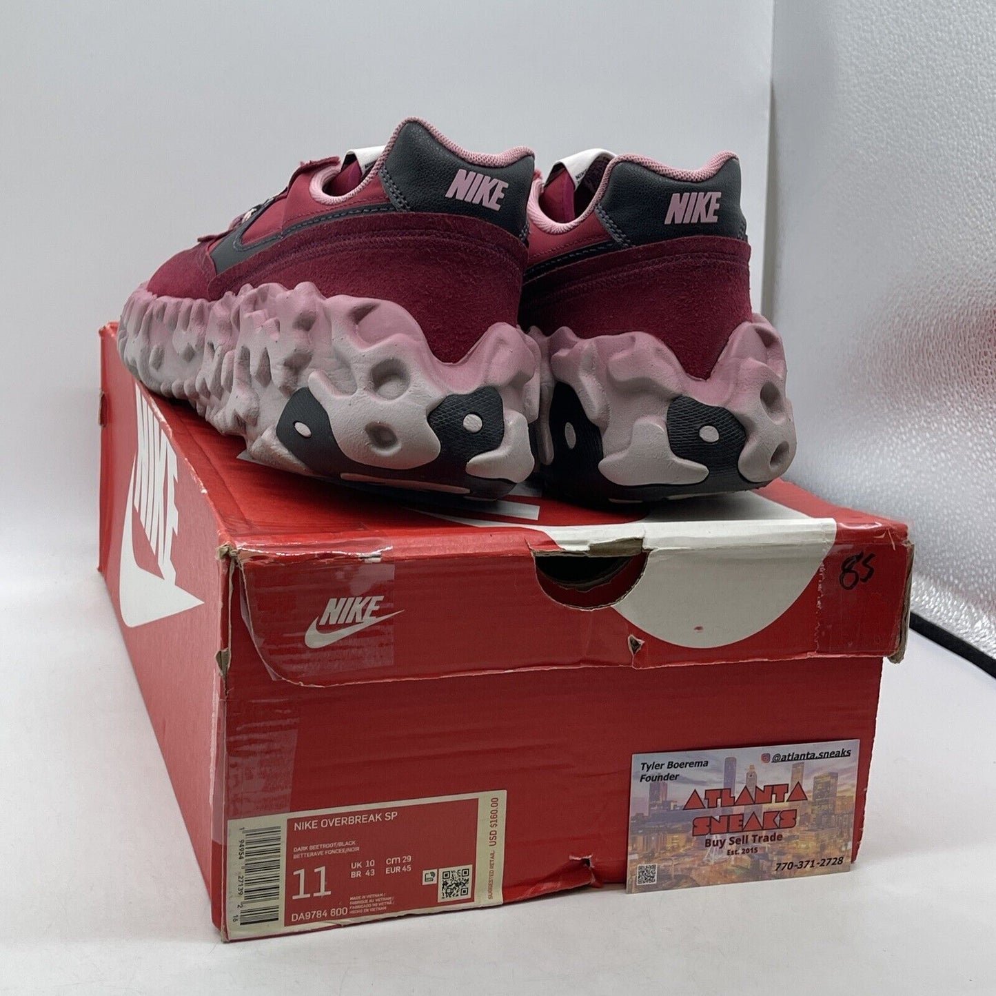Size 11 - Nike Overbreak SP Dark Beetroot Pink Black Suede leather (DA9784-600)