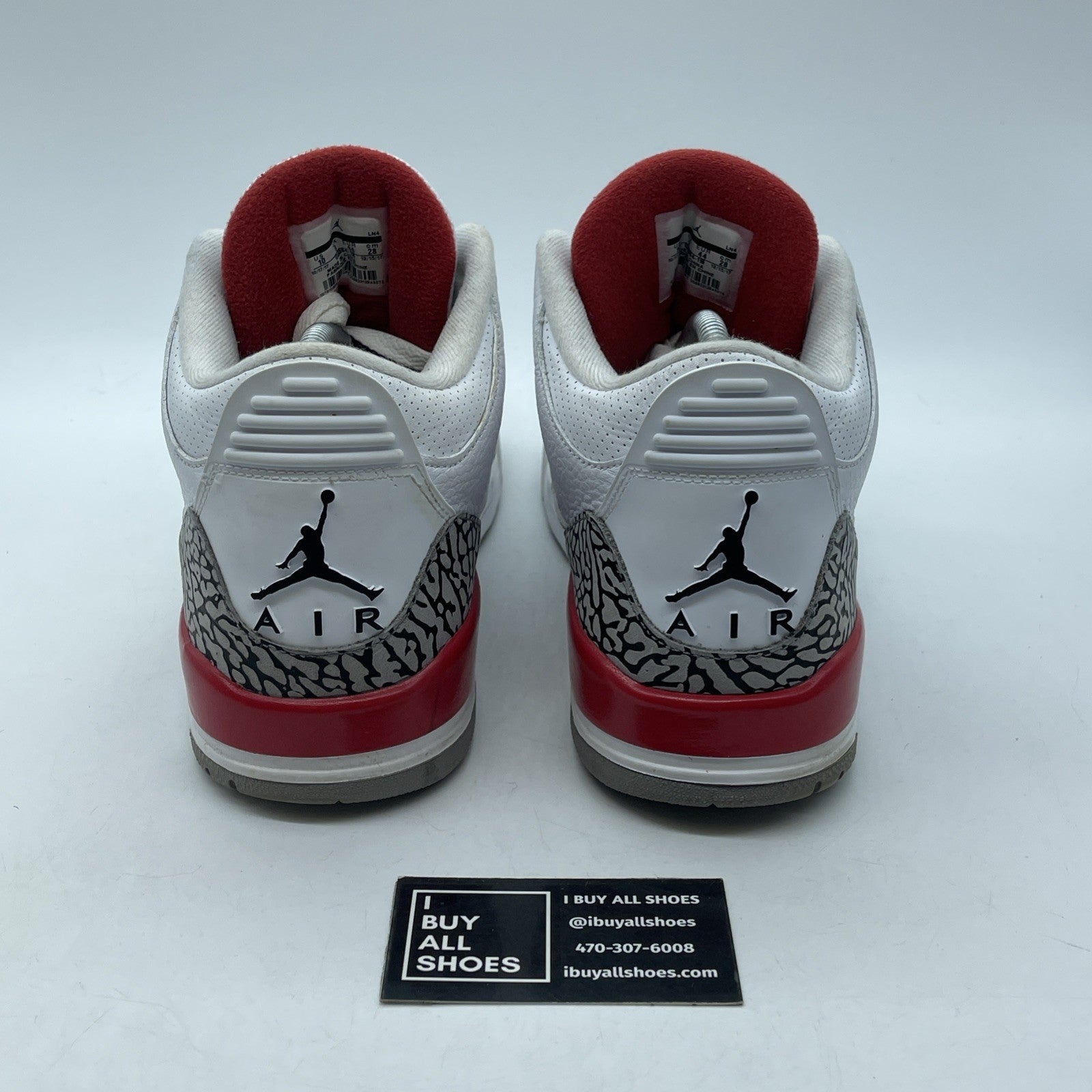 Size 10 - Jordan 3 Retro Hall of Fame 2018 Grey White Leather (136064-116)