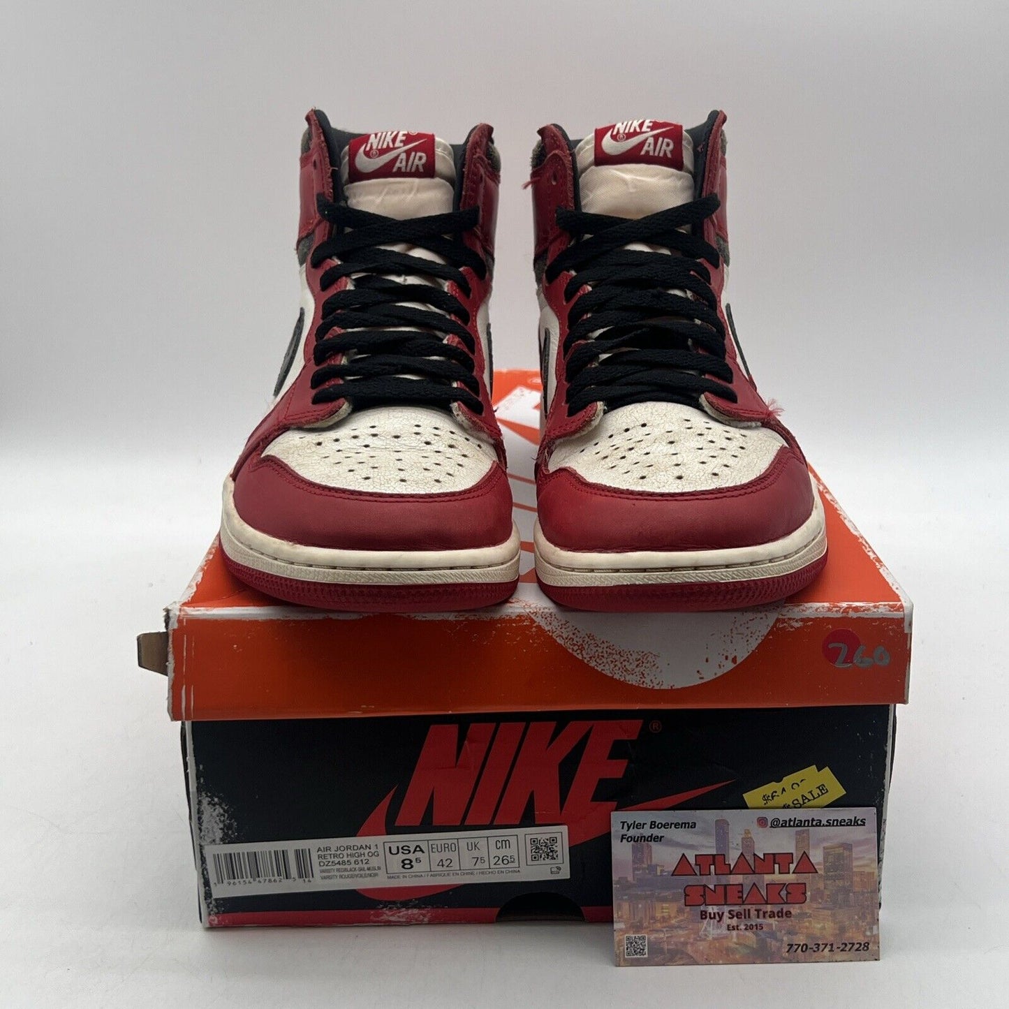 Size 8.5 - Jordan 1 Retro High OG Chicago Reimagined Lost & Found (DZ5485-612)