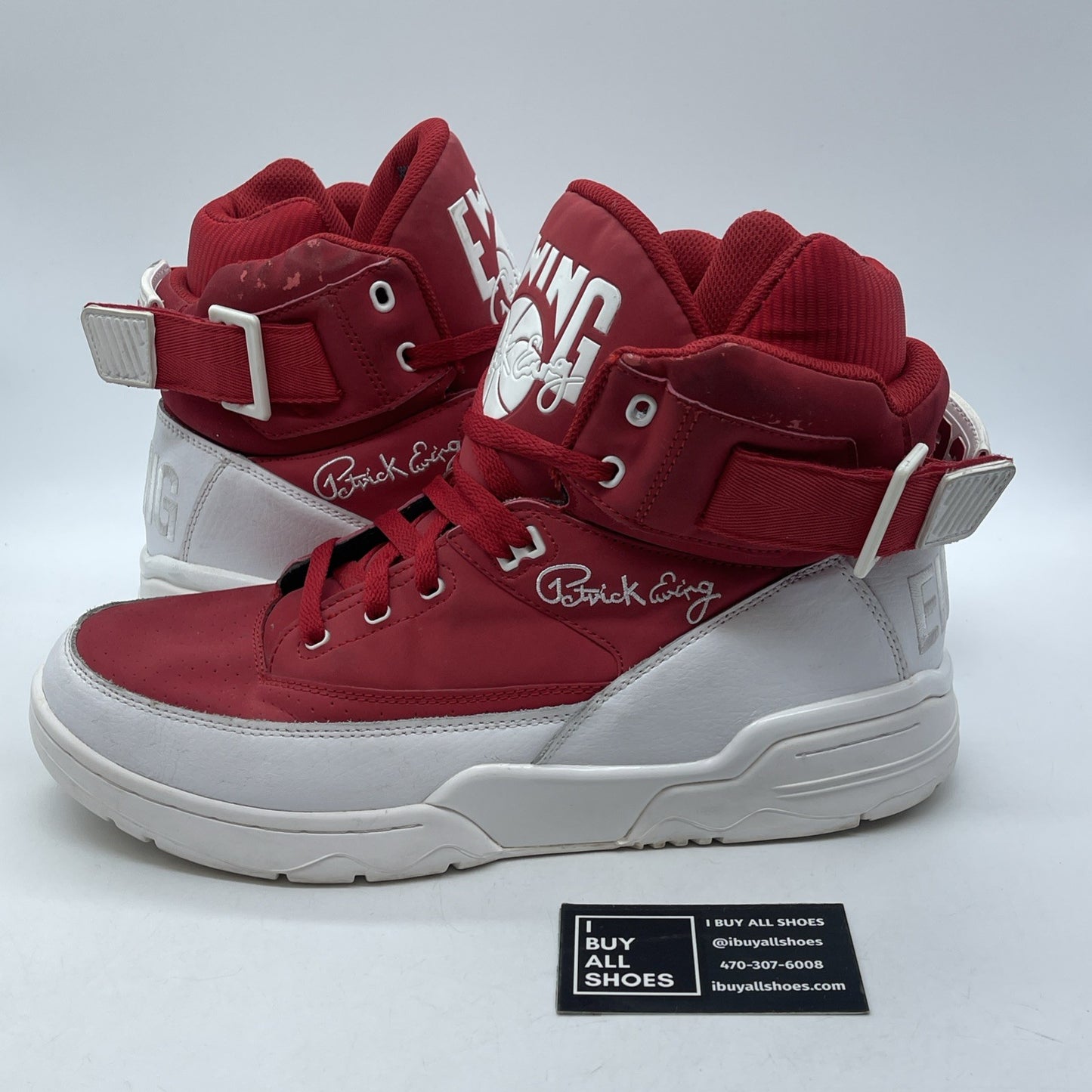Size 13 - Ewing 33 HI Strawberries and Cream Red White Suede (1EW90161-611)