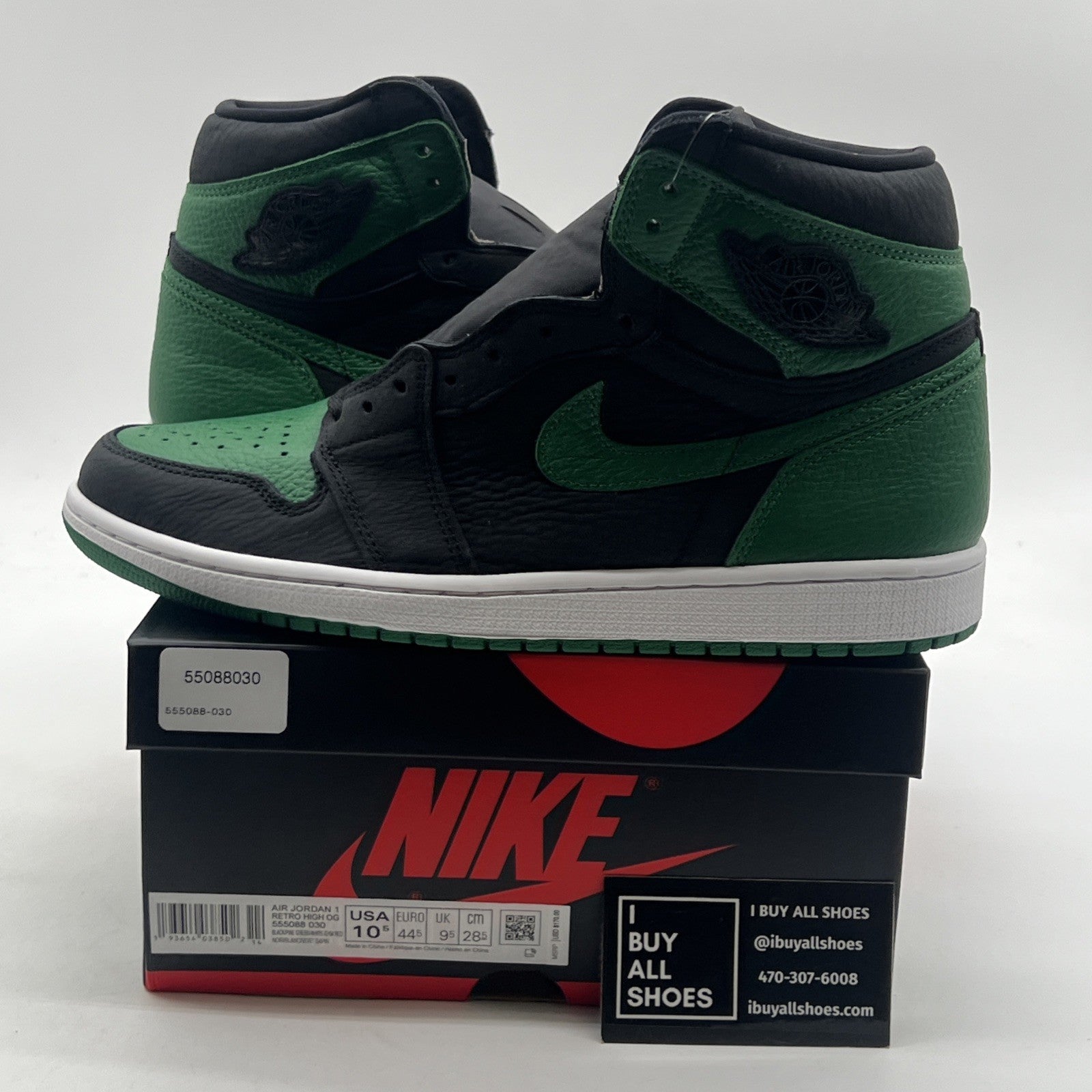 Size 10.5 - Air Jordan 1 Retro OG High Pine Green 2.0 (555088-030)
