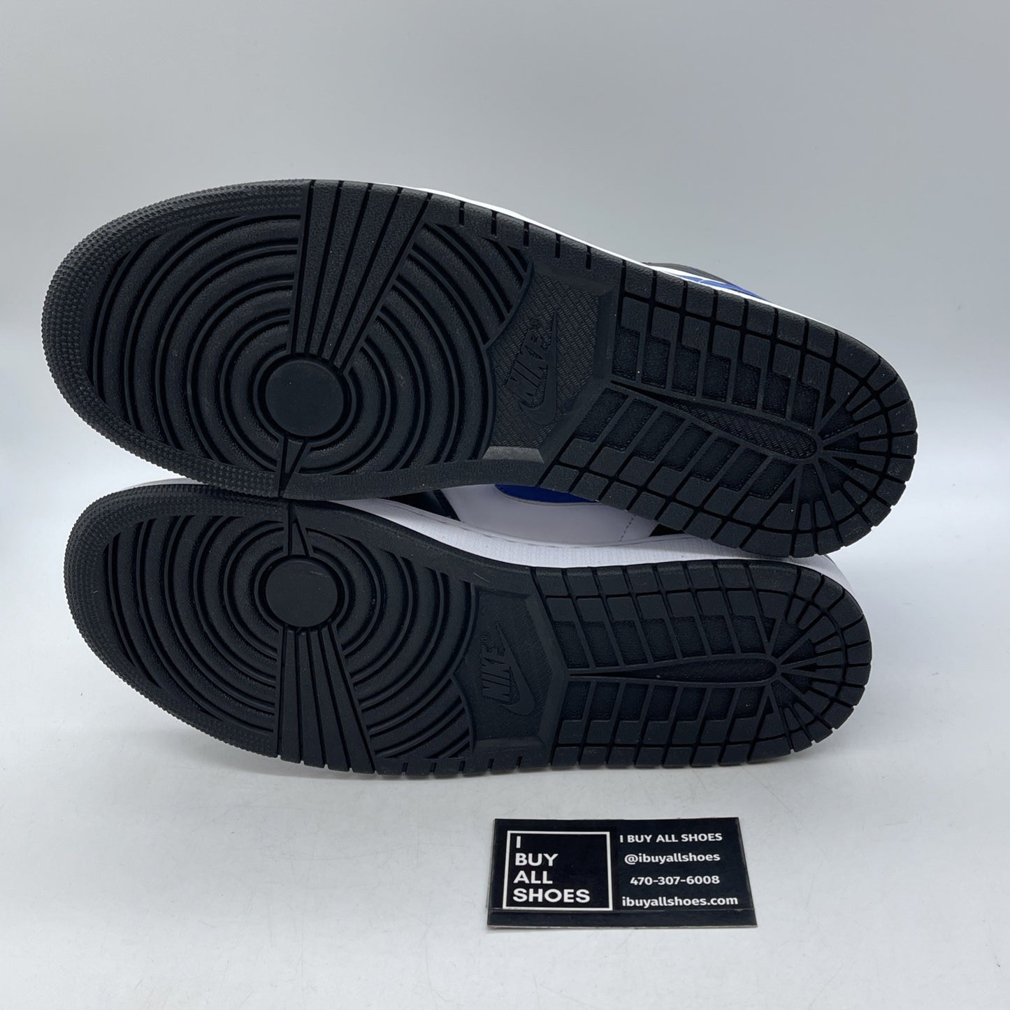 Size 11 - Air Jordan 1 Mid Racer Blue Black White Leather Suede (554724-140)