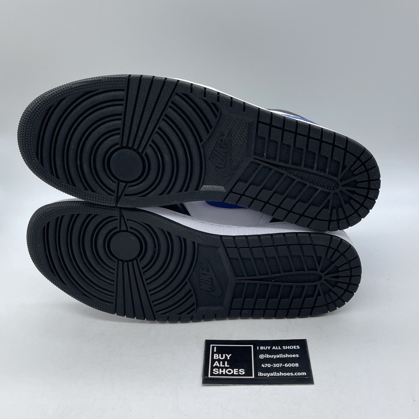 Size 11 - Air Jordan 1 Mid Racer Blue Black White Leather Suede (554724-140)