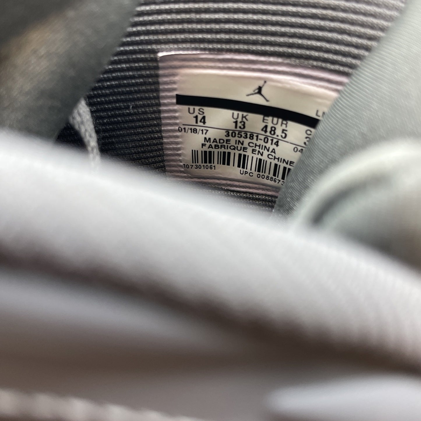 Size 14 - Air Jordan 8 Retro Cool Grey Suede Leather (305381-014)
