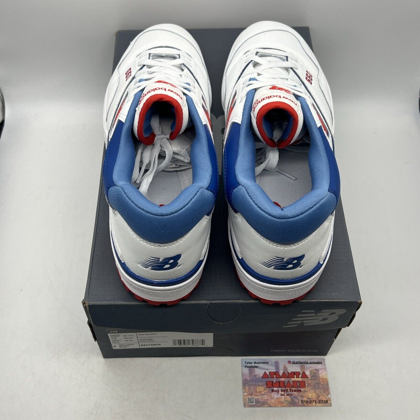 Size 15 - New Balance 550 Red Atlantic Blue Leather (BB550NCH)