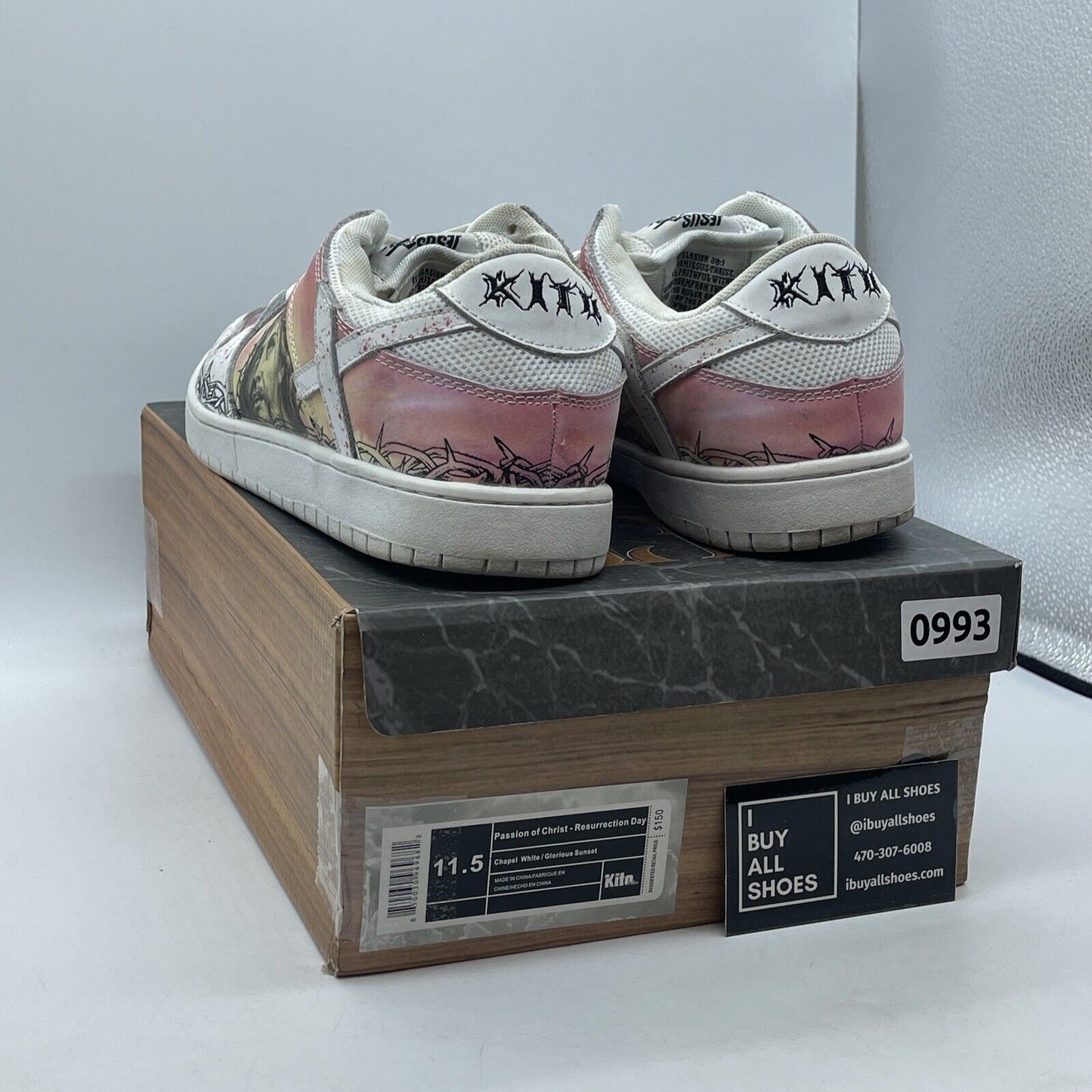 Size 11.5 - Kito Wares "Passion Of Christ, Resurrection Day" SB Dunk Low Style