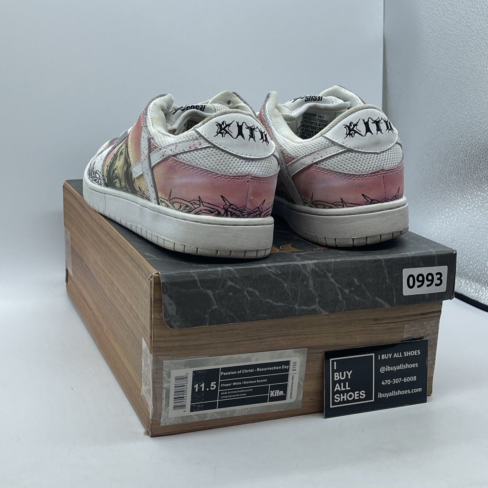 Size 11.5 - Kito Wares "Passion Of Christ, Resurrection Day" SB Dunk Low Style
