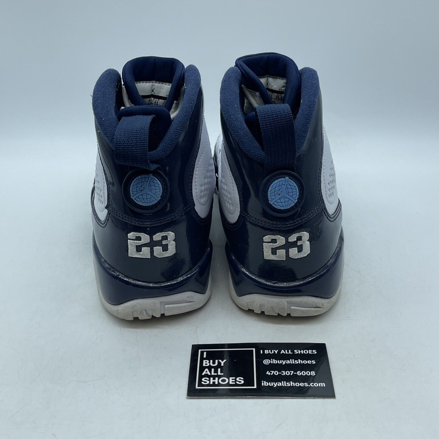 Size 8.5 - Air Jordan 9 Retro UNC Blue White Leather Suede (302370-145)