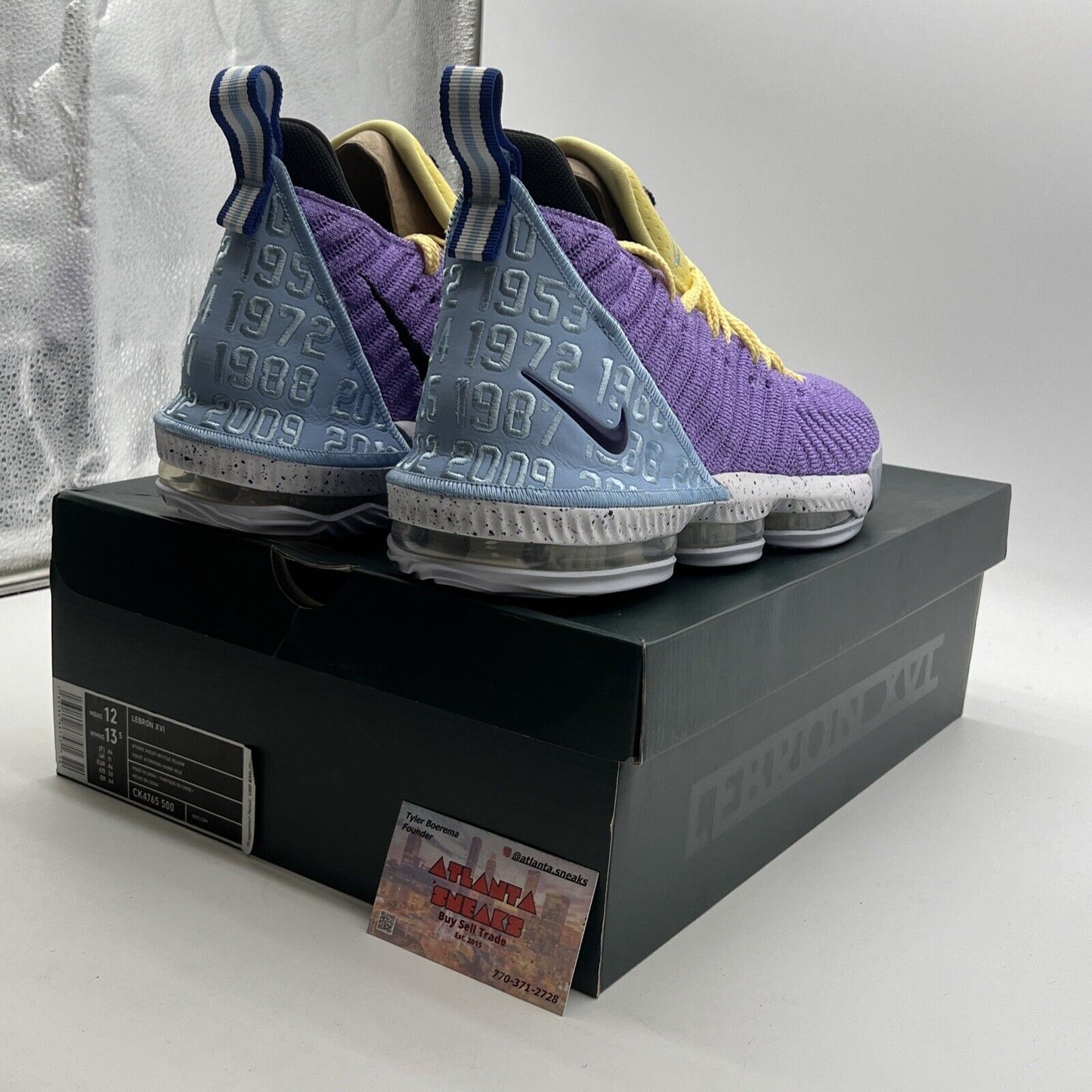 Size 12 - Nike LeBron 16 Lakers Heritage (CK4765-500)