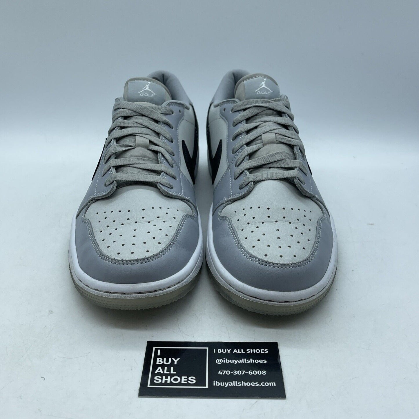 Size 11 - Jordan 1 Low Golf Wolf Grey White Black Leather (DD9315-002)