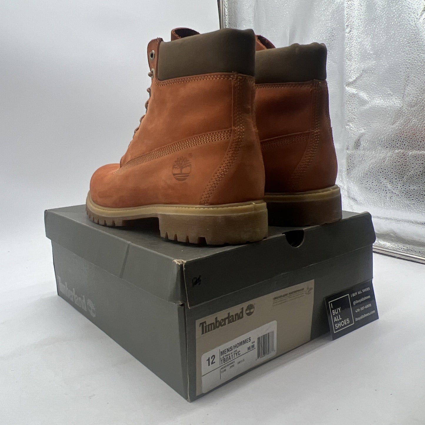 Size 12 - Timberland Boots 6 Inch Premium Dark Orange Nubuck Limited Edition