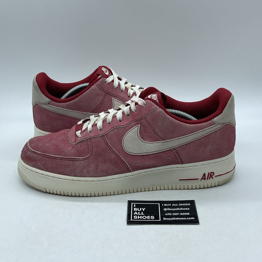 Size 12 - Nike Air Force 1 '07 LV8 Dusty Red Grey White Suede (DH0265-600)