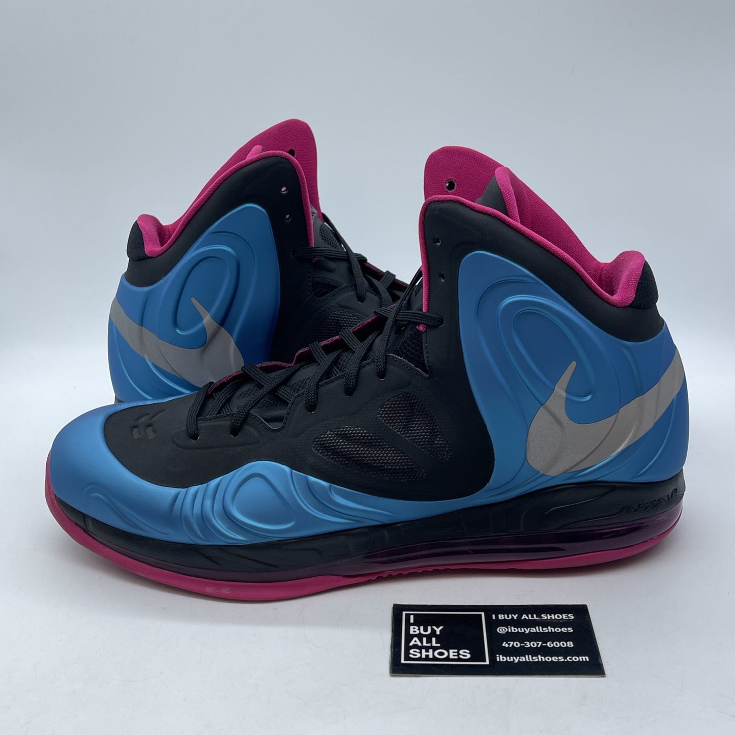 Size 13 - Nike Air Max Hyperposite Fireberry Black Blue Suede (524862-400)