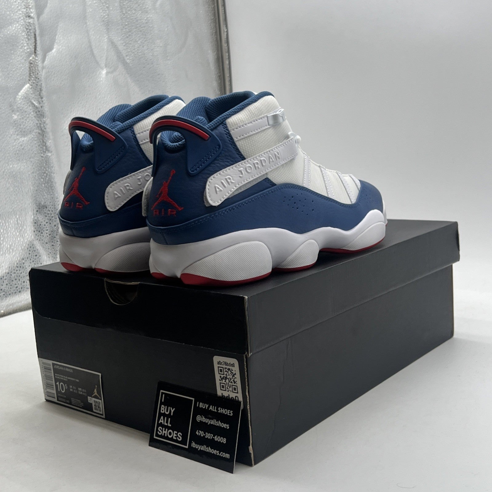 Size 10.5 - Air Jordan 6 Rings True Blue (322992-140)
